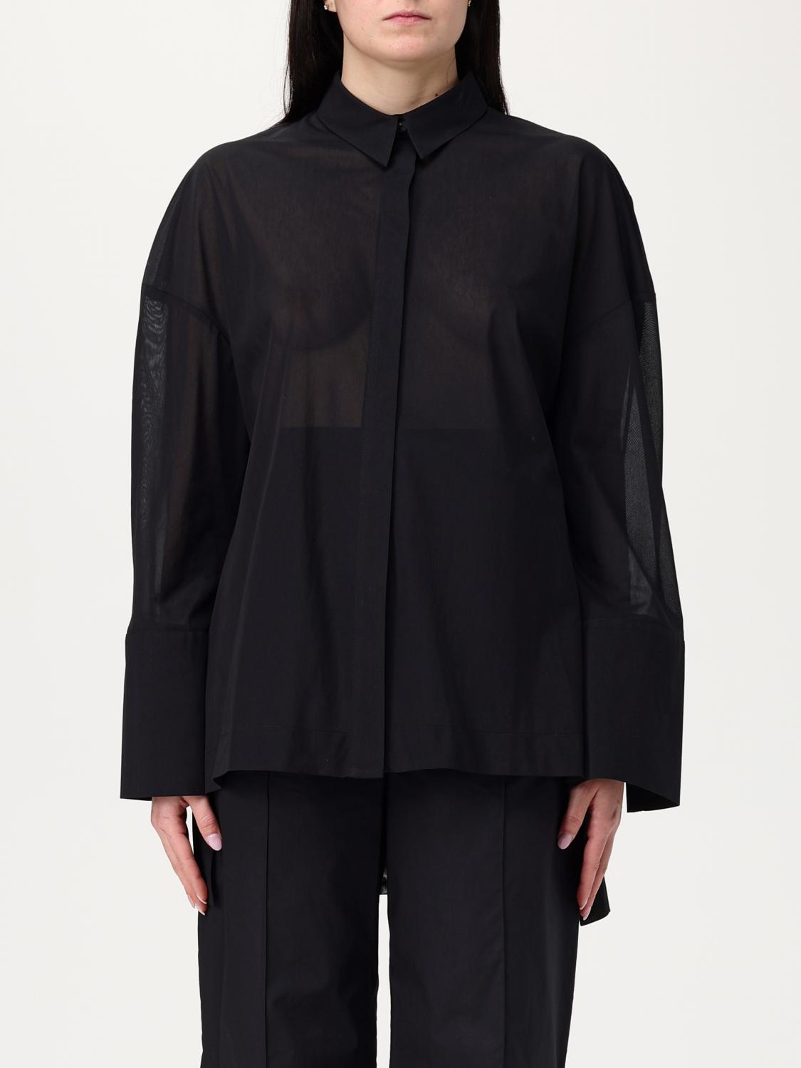 Mm Max Mara Shirt Woman Color Black In Black