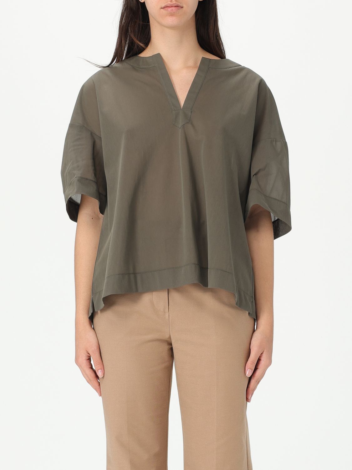Mm Max Mara Shirt Woman Color Green In Green