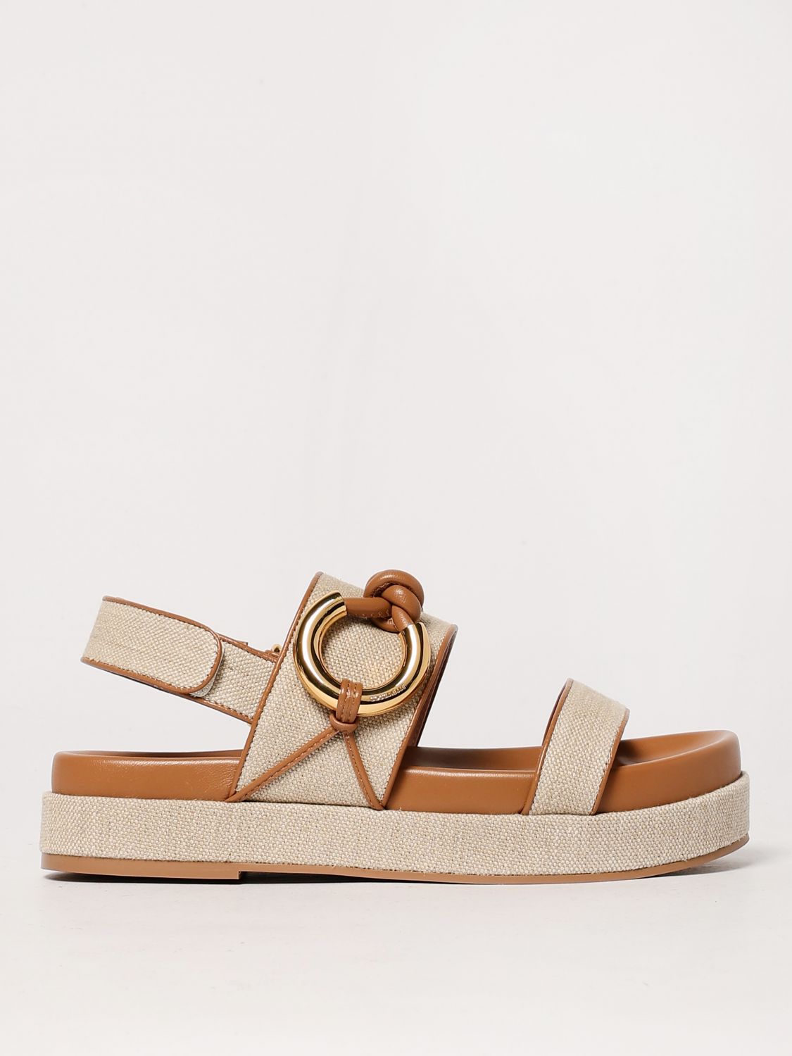 Coccinelle Carmy Canvas Bicolor In Natural