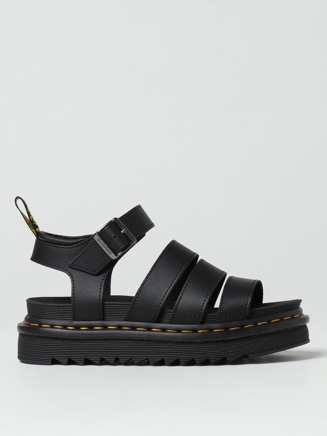Shop Dr. Martens' Flat Sandals Dr. Martens Woman Color Black