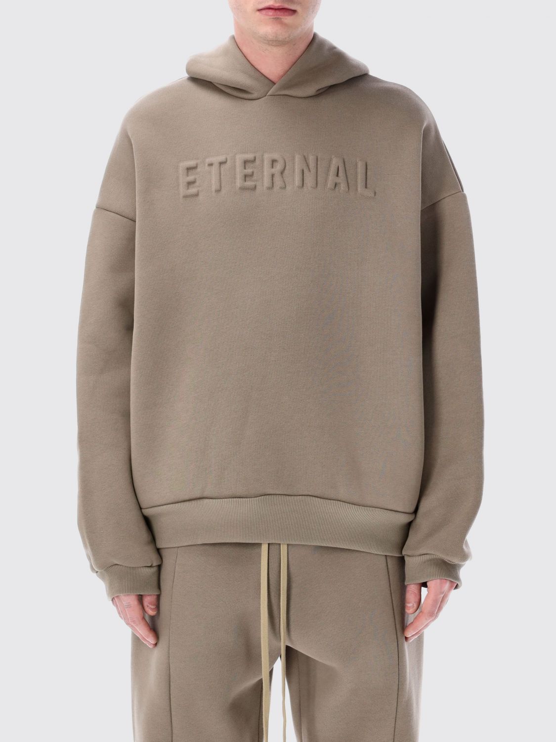 Shop Fear Of God Sweatshirt Men Color Beige