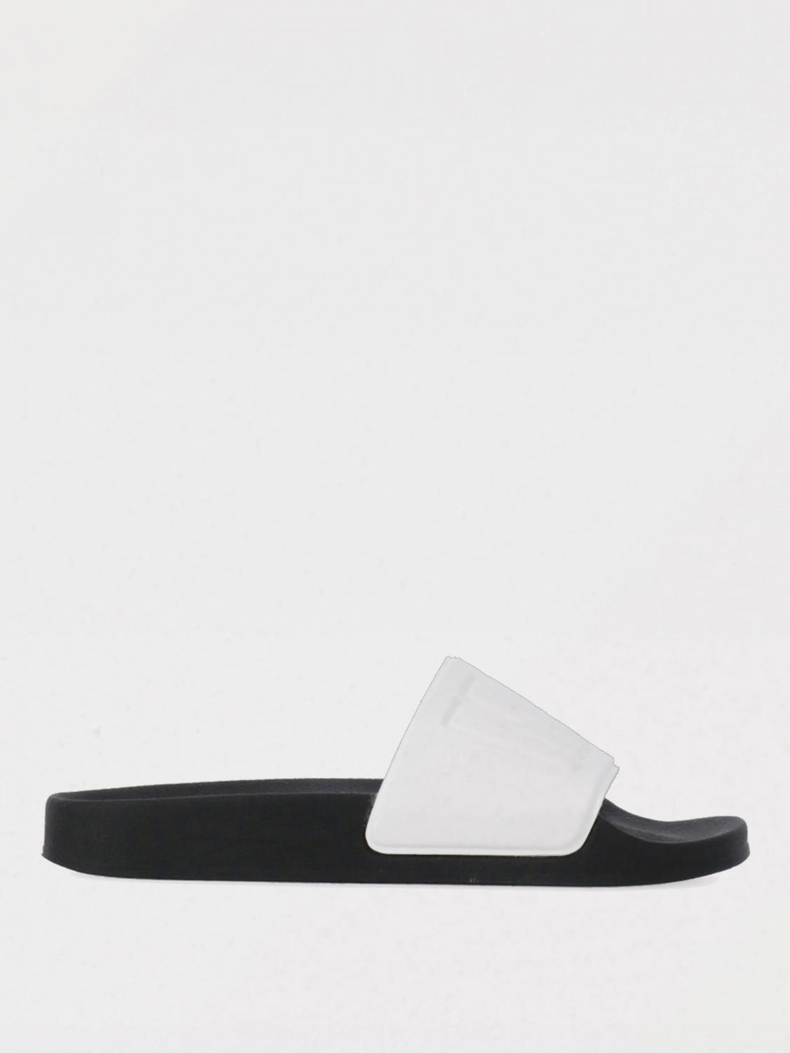 Msgm Logo-embossed Slides In White