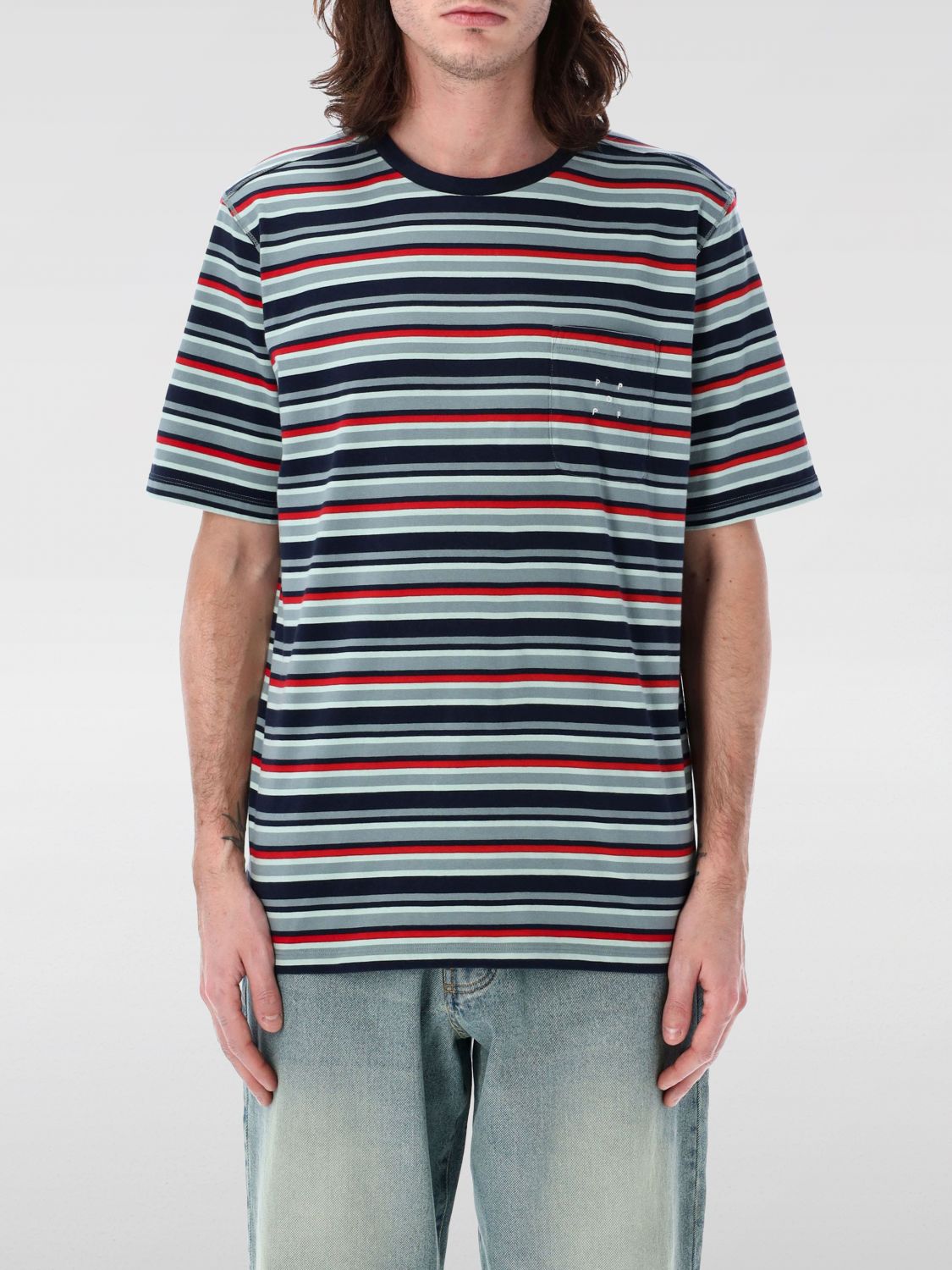 T-Shirt Men color Striped - Pop Trading Company - Modalova