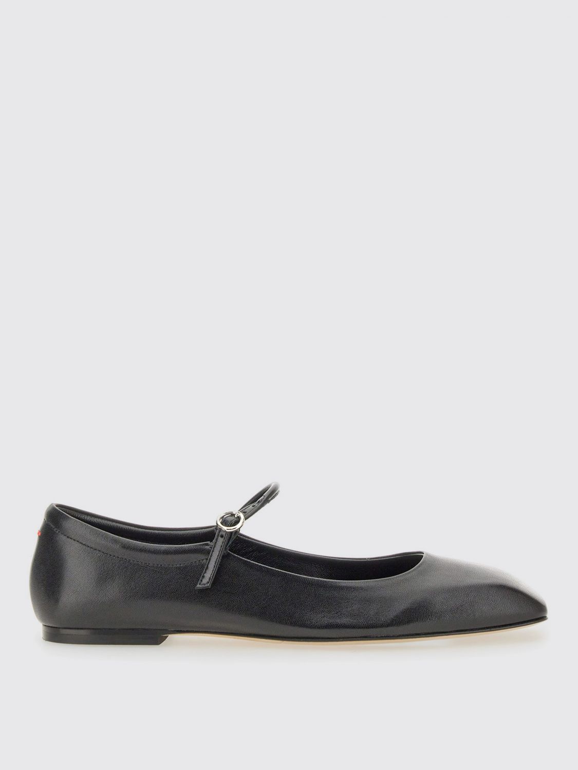 Shop Aeyde Ballet Flats Woman Color Black