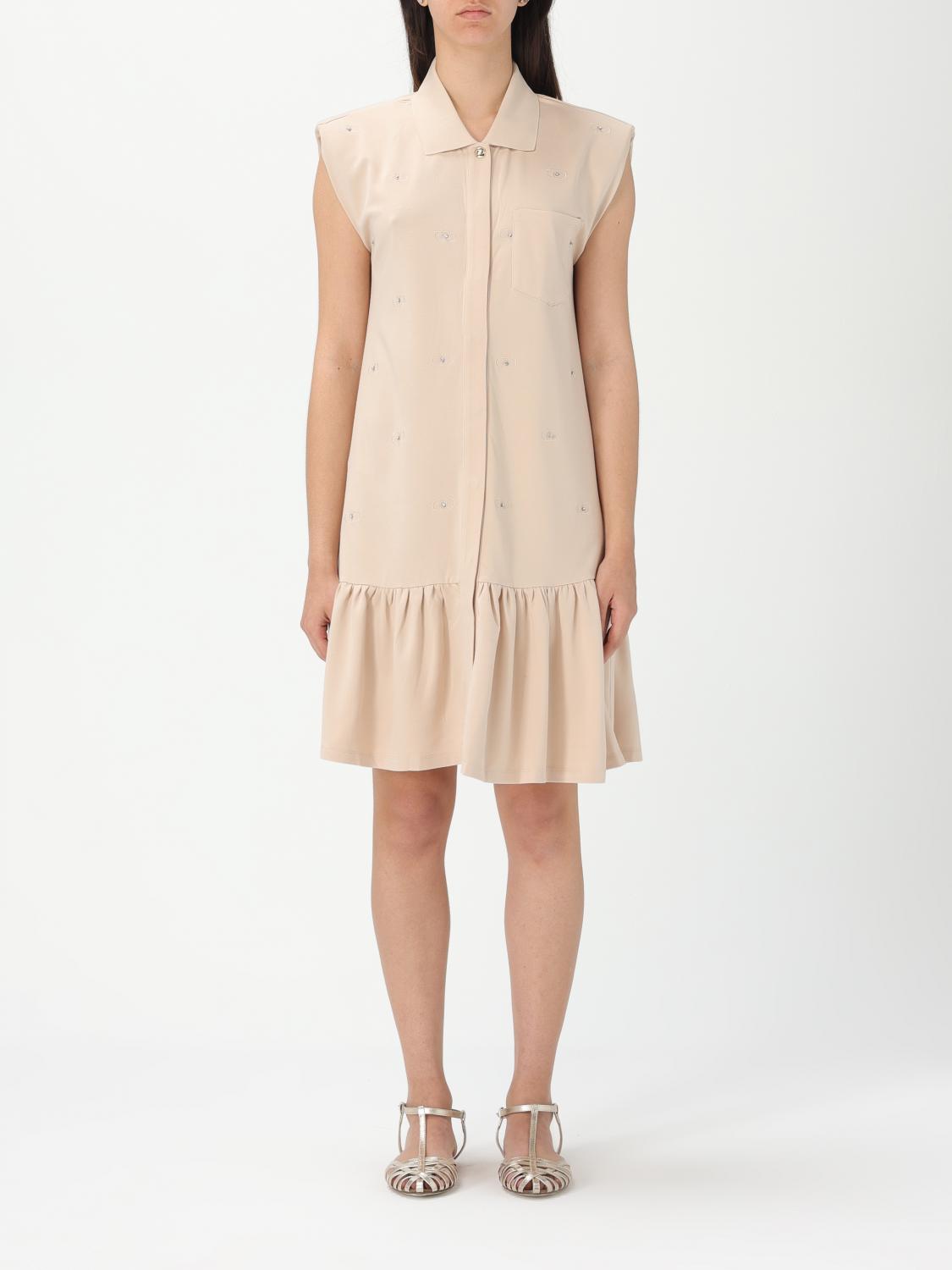 Liu •jo Dress Liu Jo Woman Color Beige In ベージュ