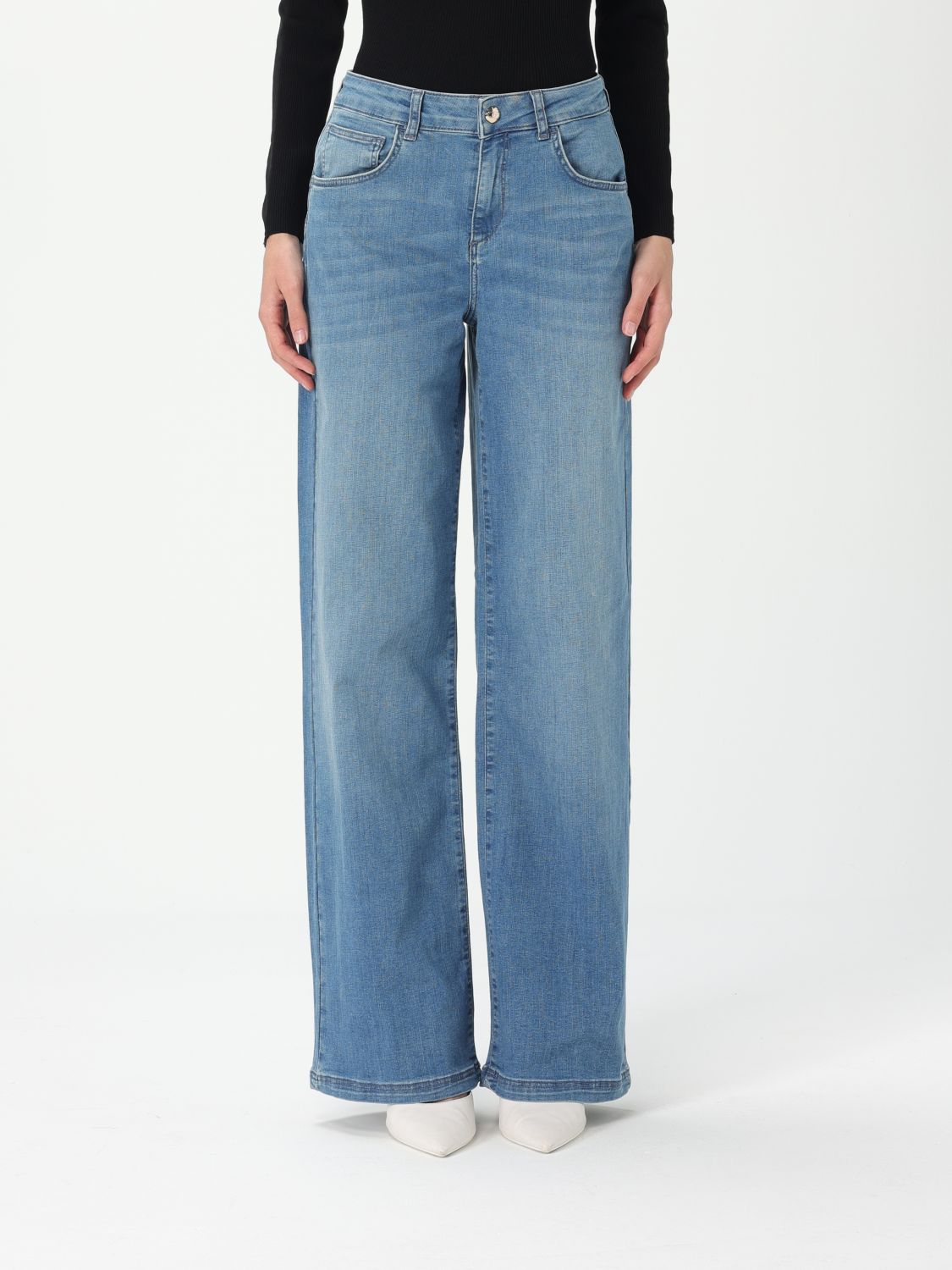Liu •jo Liu Jo Camal Trumpet Denim Jean Pants In デニム