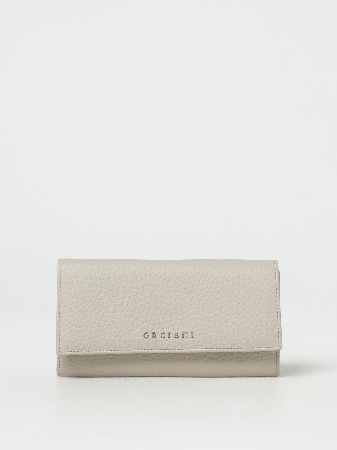 Orciani Flap Textured Finish Zip Purse