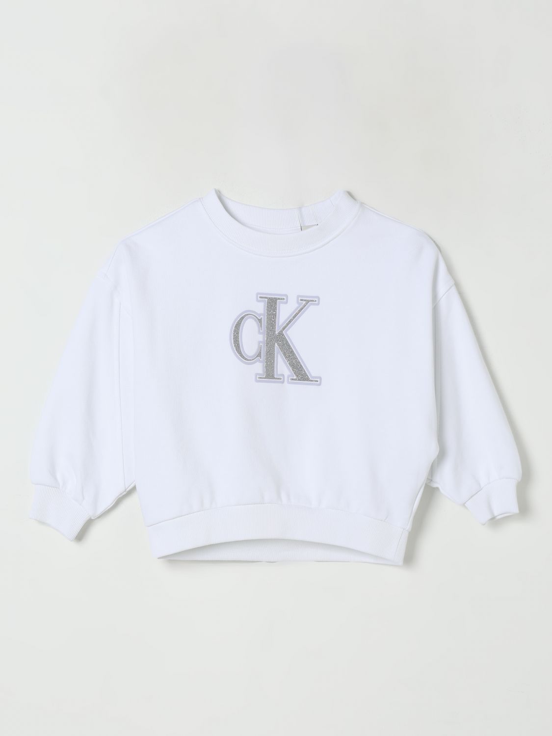 Calvin Klein Felpa A Girocollo Con Monogramma Ck