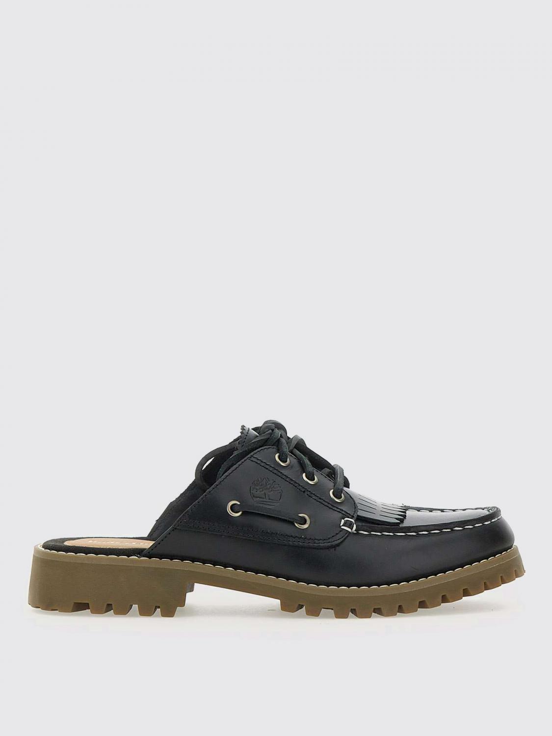 Timberland Black Mules With Lace-up In Black