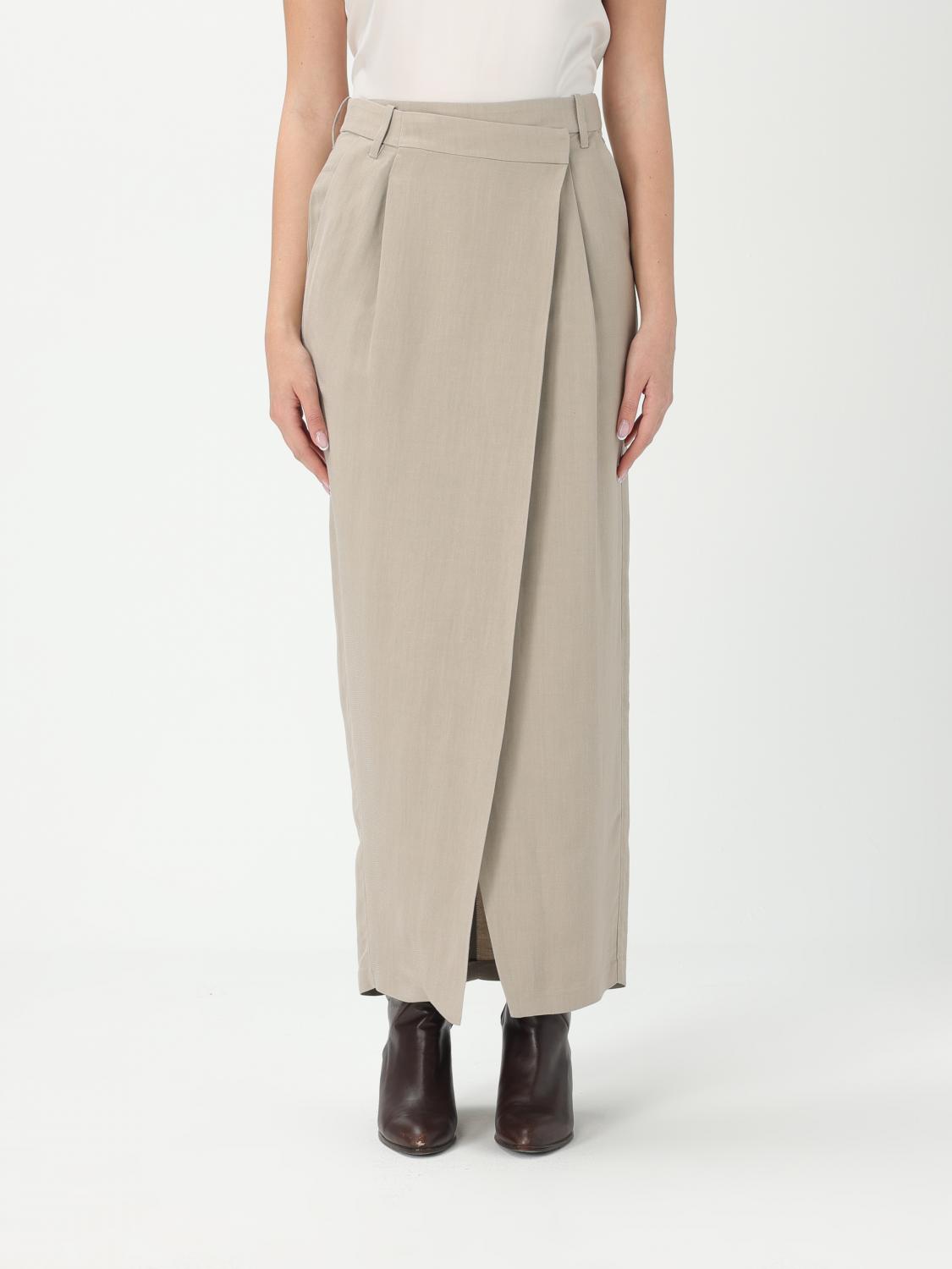 Brunello Cucinelli Wrap Skirt With Back Pockets And Belt Loops