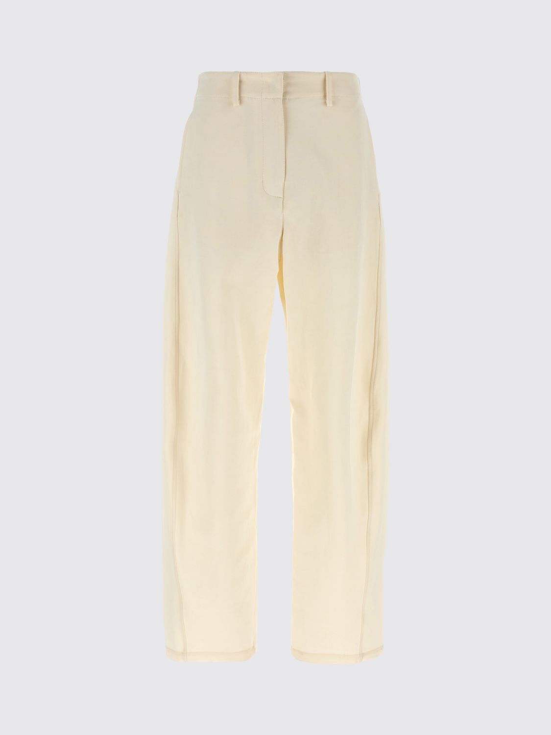 Magda Butrym Wide-leg High Waist Trousers With Belt Loops In Neutral