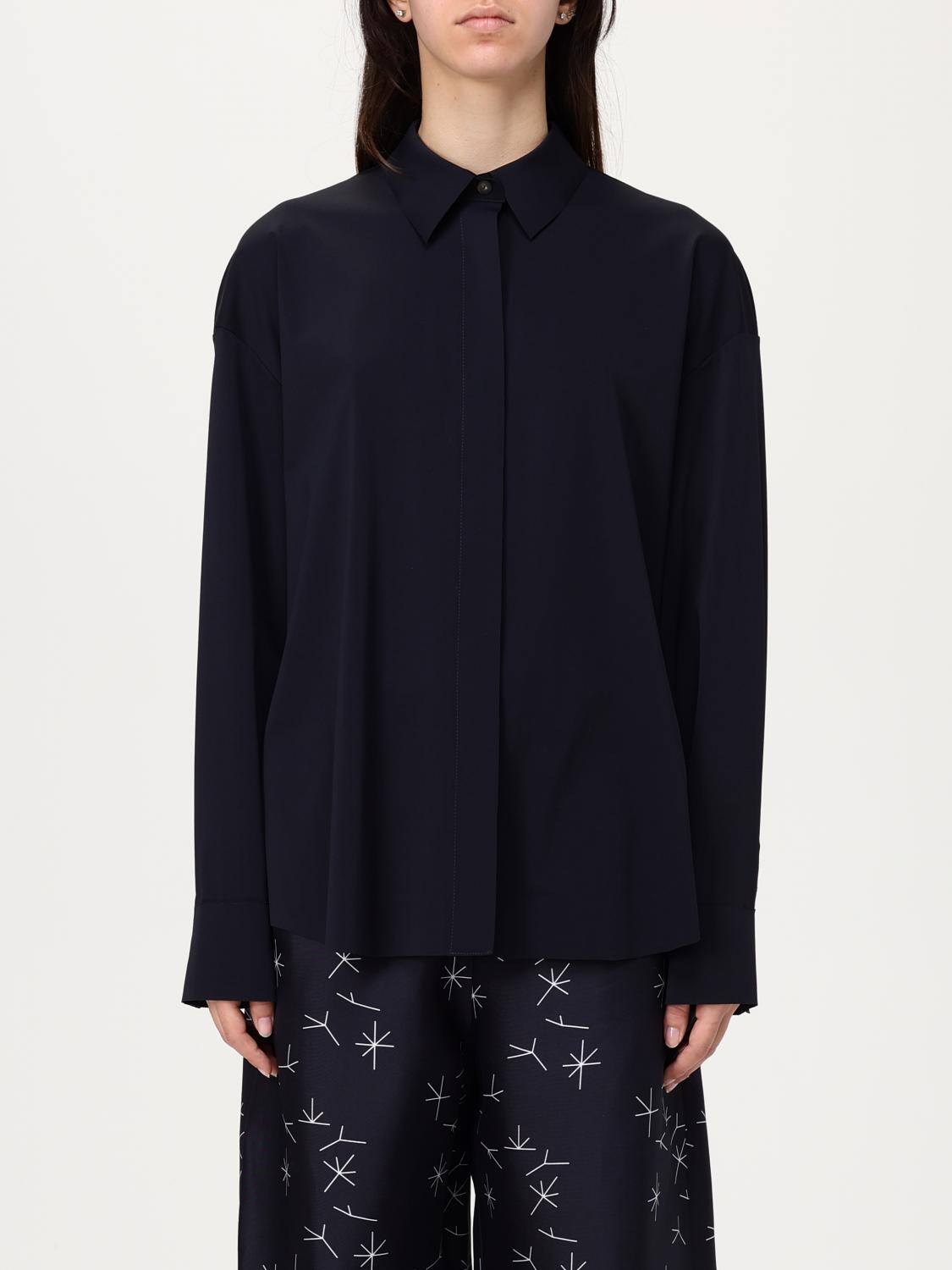 Mm Max Mara T-shirt Woman Color Blue In ブルー
