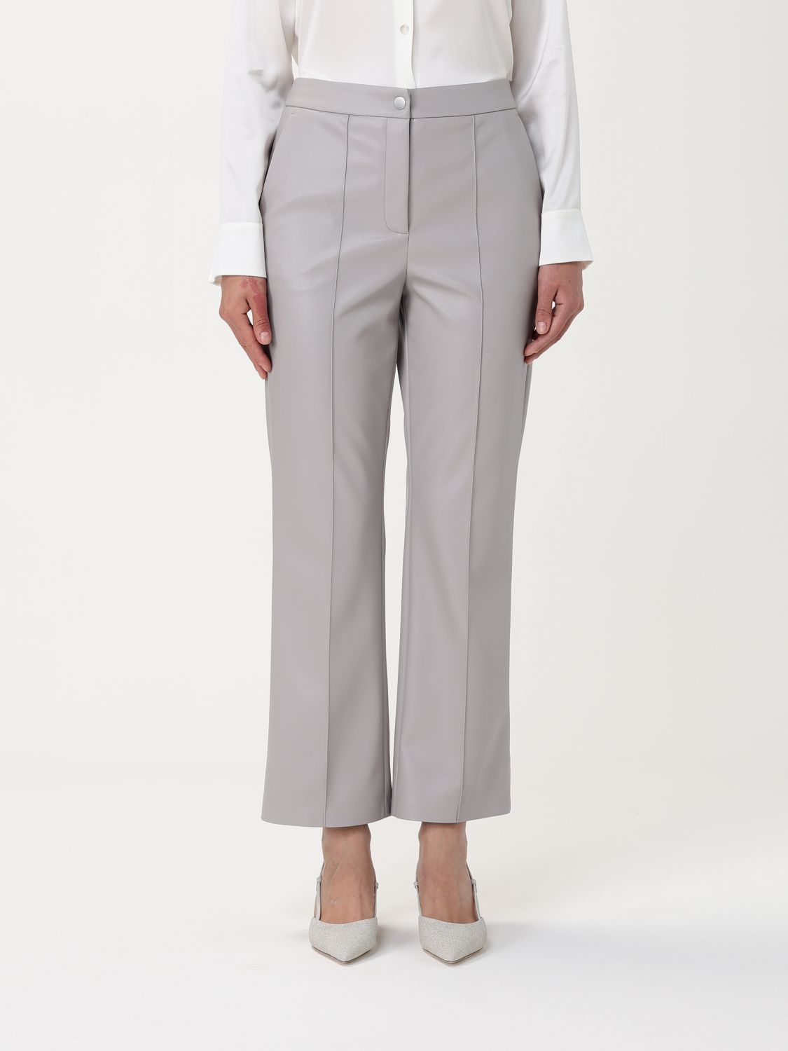 Mm Max Mara Pants Woman Color Grey