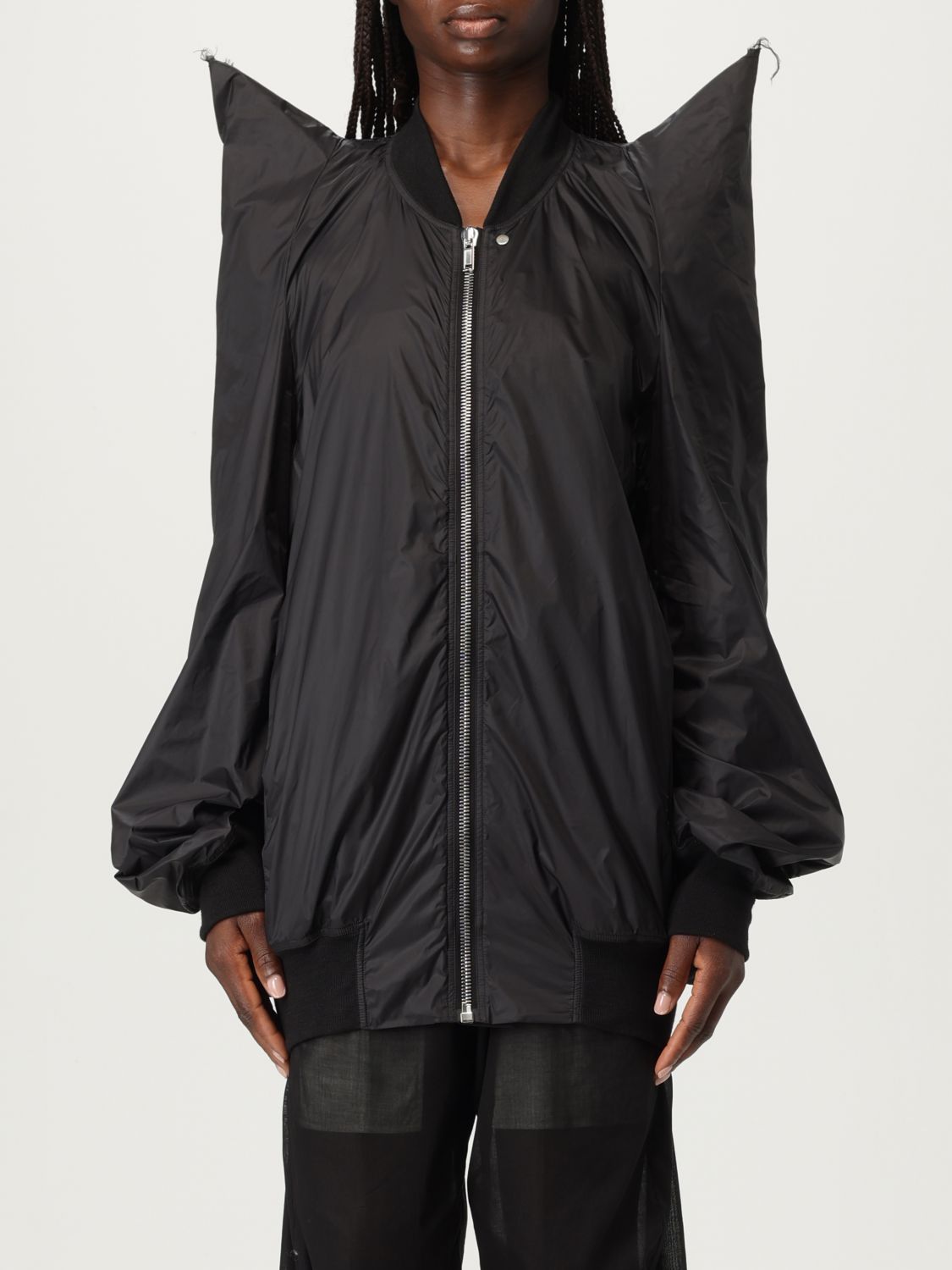 Rick Owens Womens Tec Flight Two-slip-pockets Shell Jacket Black