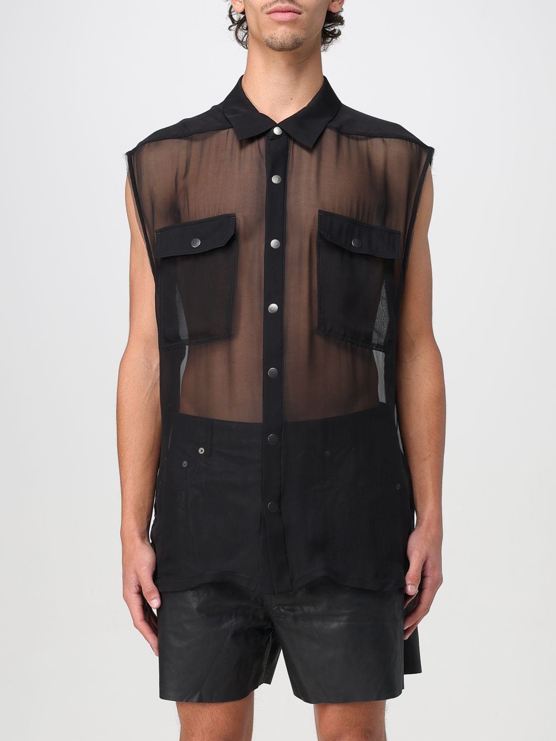 Shop Rick Owens Shirt Men Color Black