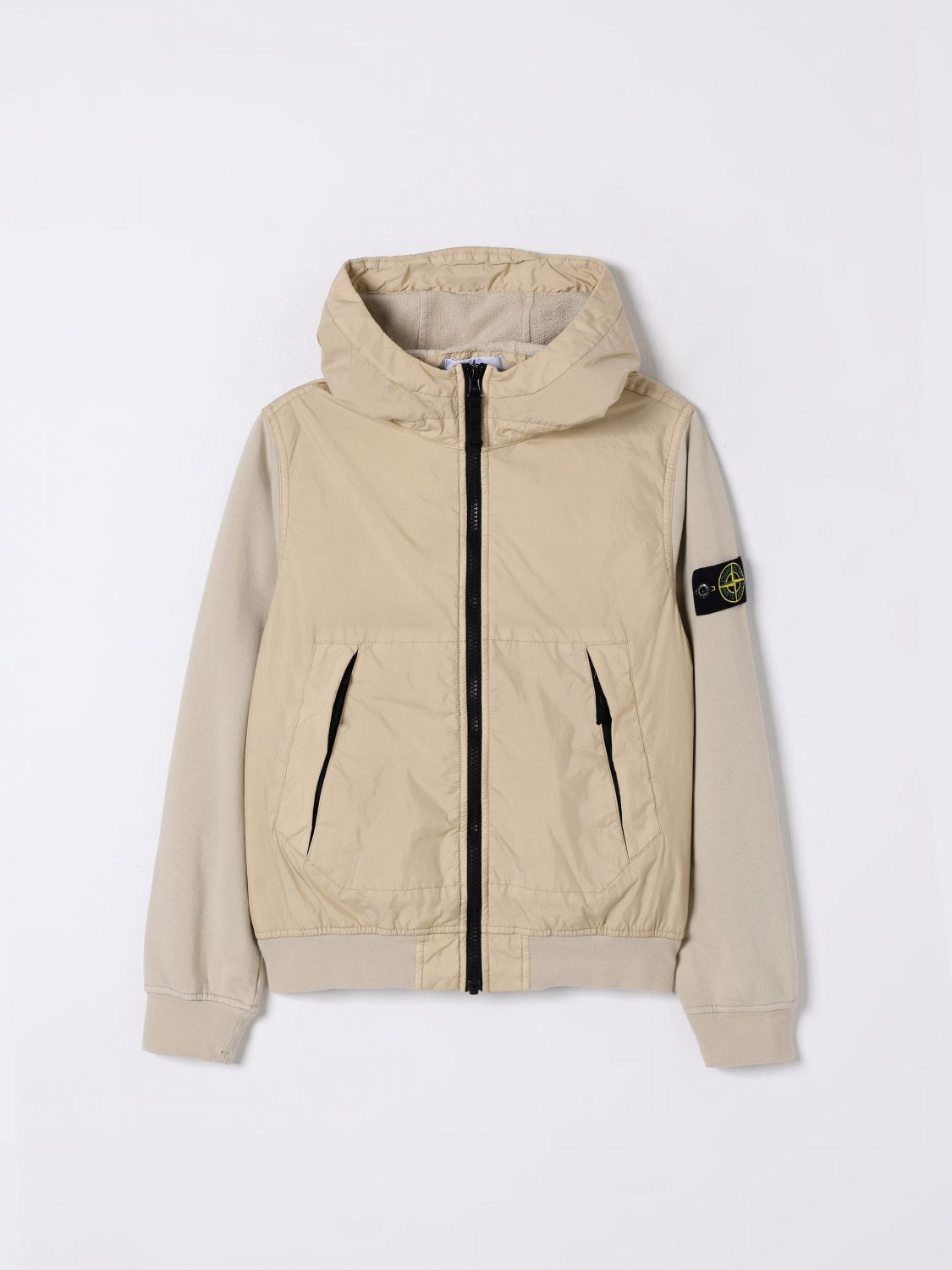 Stone Island Blazer Junior Kids Color Sand In Sand