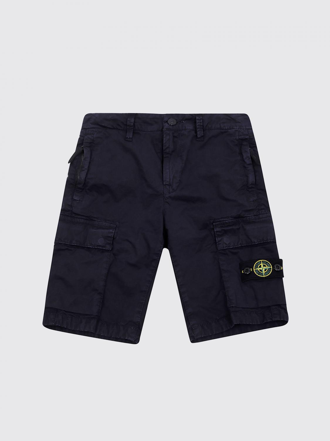 Stone Island Ages 6-8 Logo-appliquéd Stretch-cotton Canvas Cargo Shorts