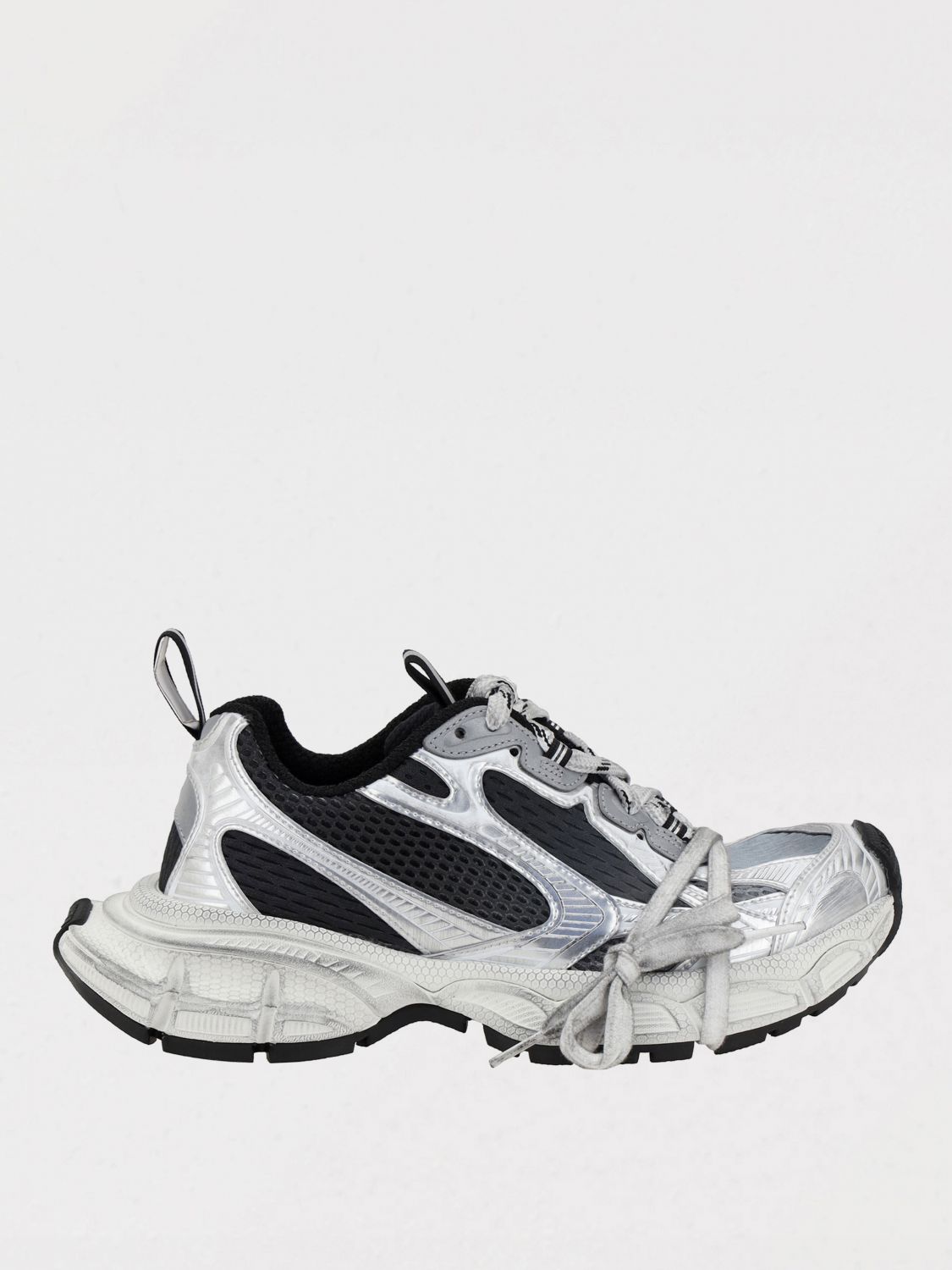 Balenciaga Multicolor Mesh And Rubber 3xl Gradient Sneakers In ブラック