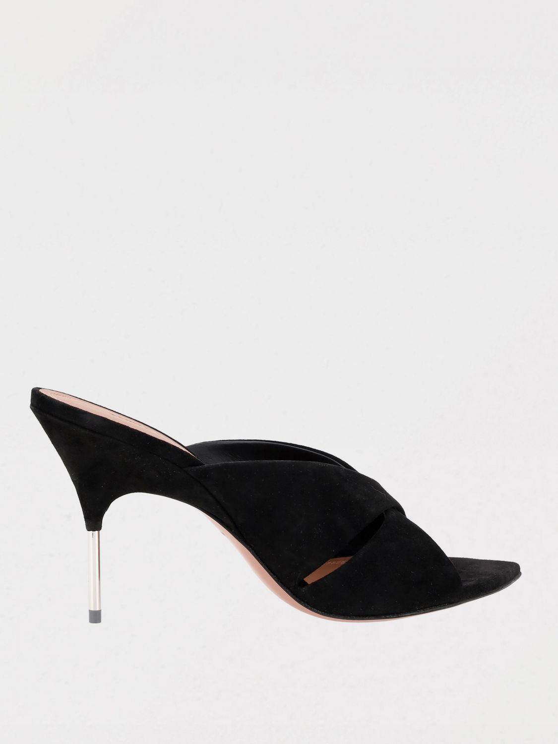 Shop Amina Muaddi Heeled Sandals Woman Color Black