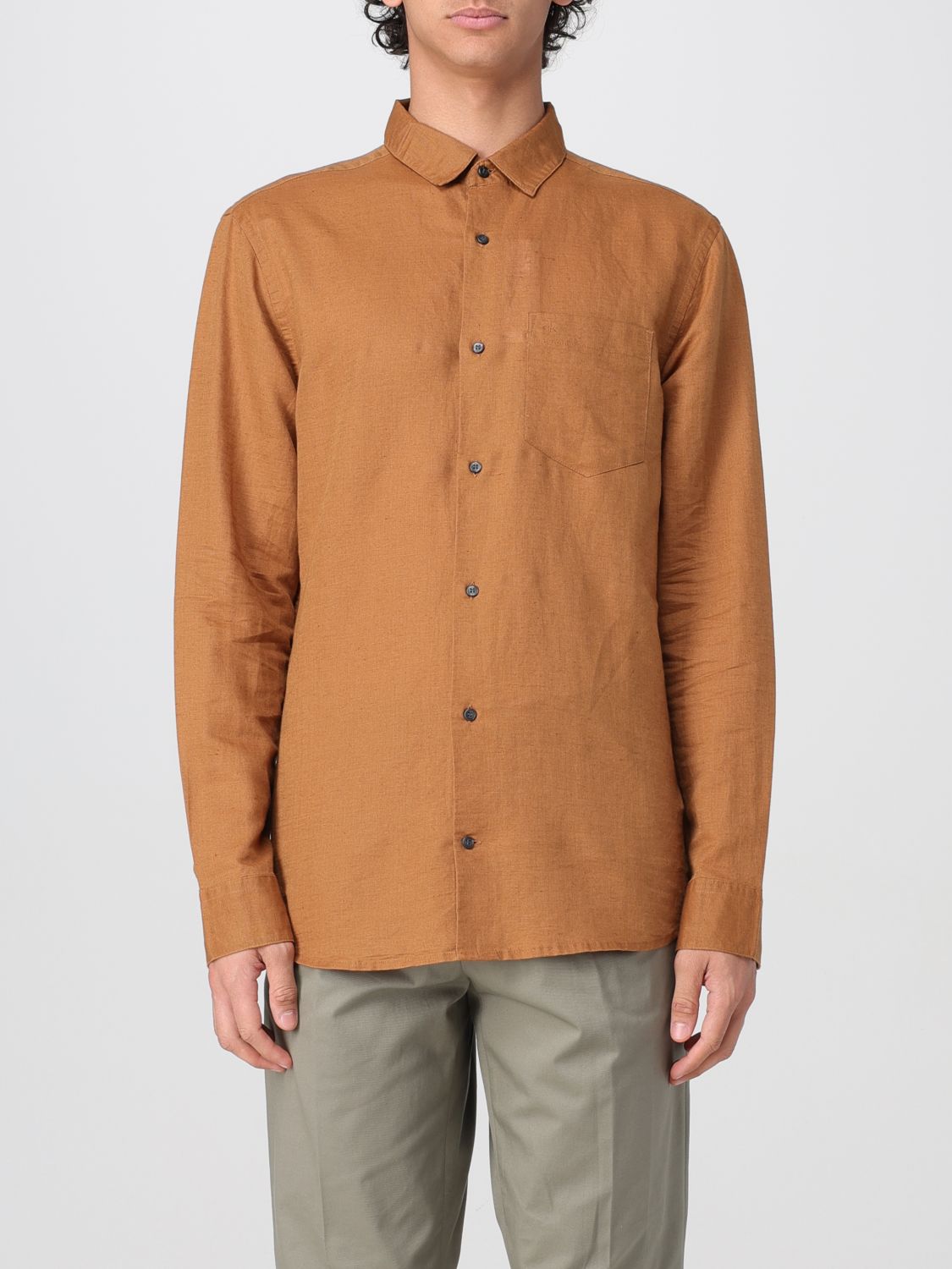 Calvin Klein Shirt  Men Colour Brown