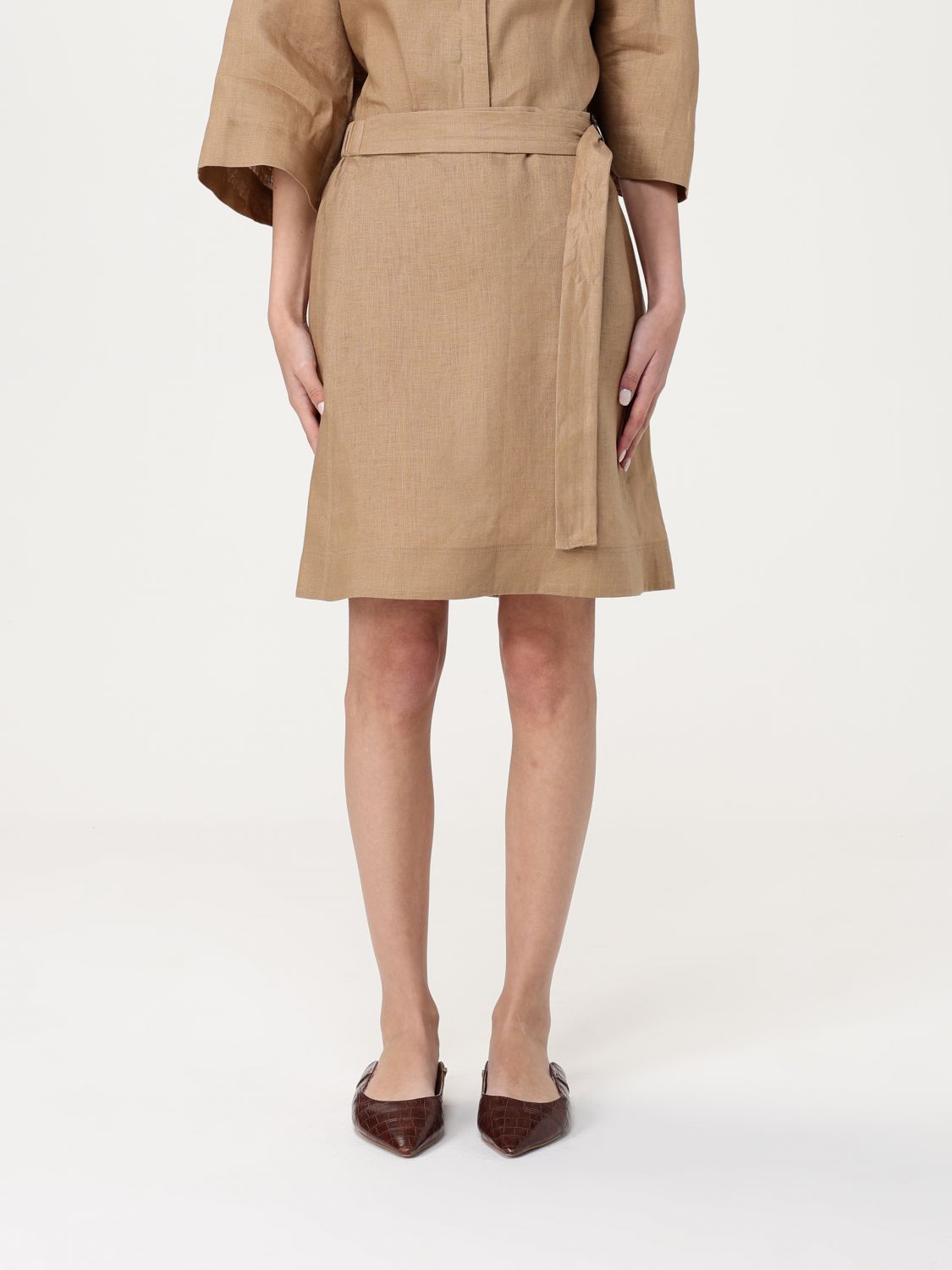 Mm Max Mara Skirt  Woman Color Camel