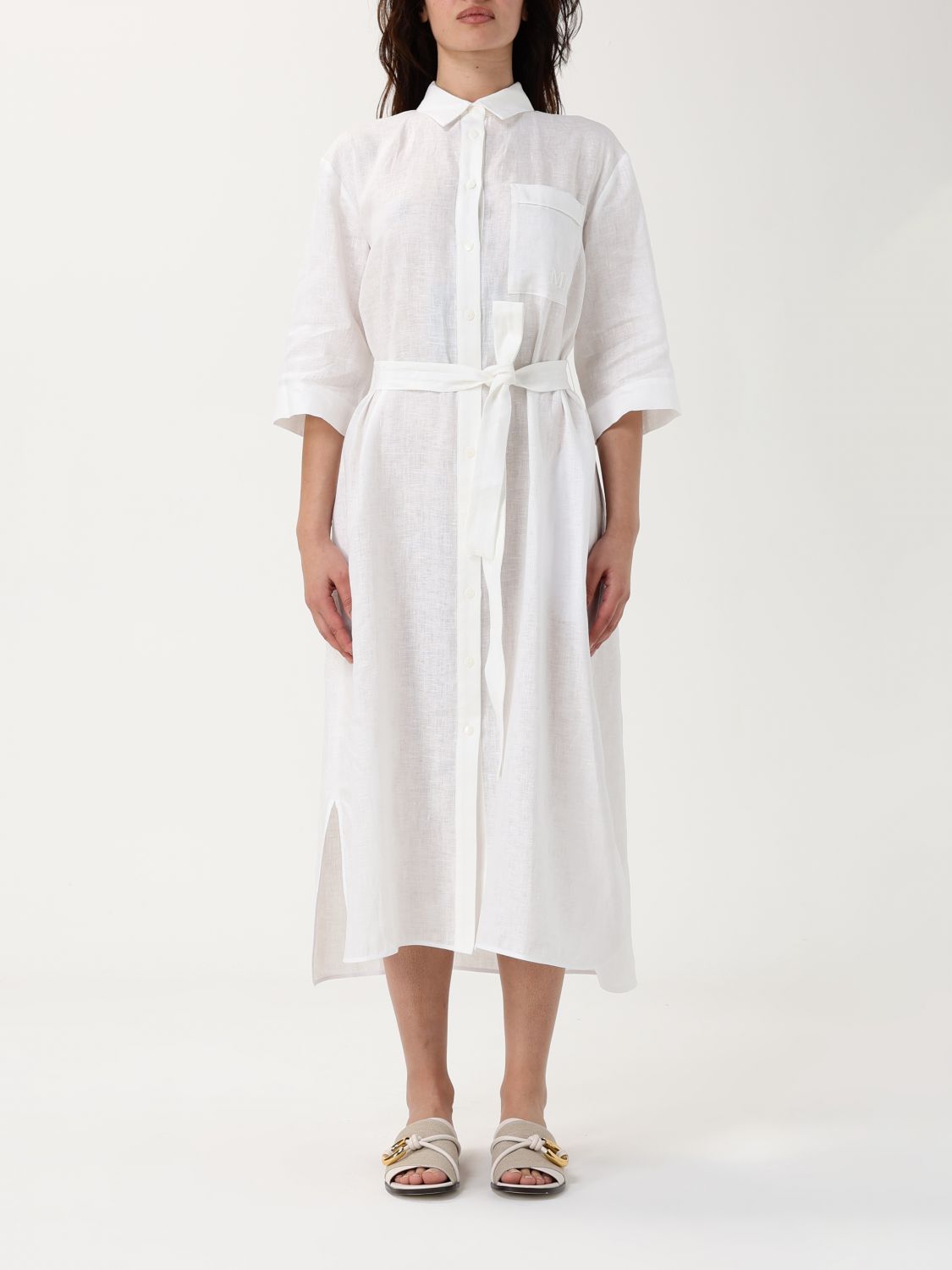 Mm Max Mara Dress  Woman Color White