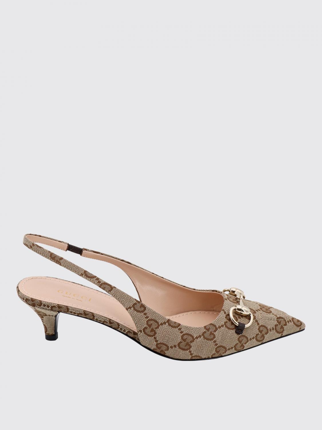 Gucci Women Slingback Collection With Horse Hook In Neutral