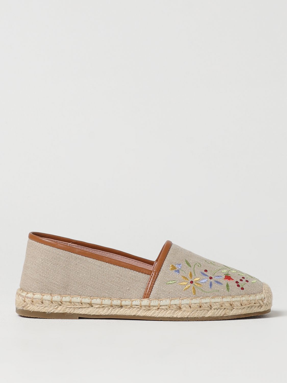 Coccinelle Espadrilles Praia Lencos Embroidery In Beige