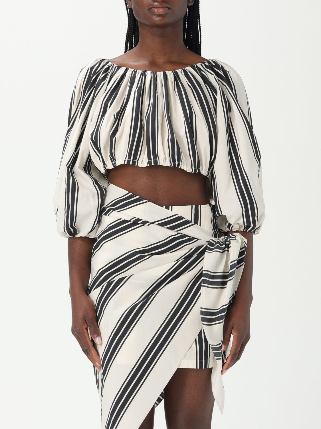 Shop Philosophy Di Lorenzo Serafini Top Woman Color Ivory In アイボリー
