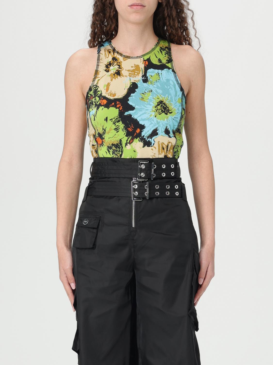 Ganni Printed Bodysuit In Multicolor