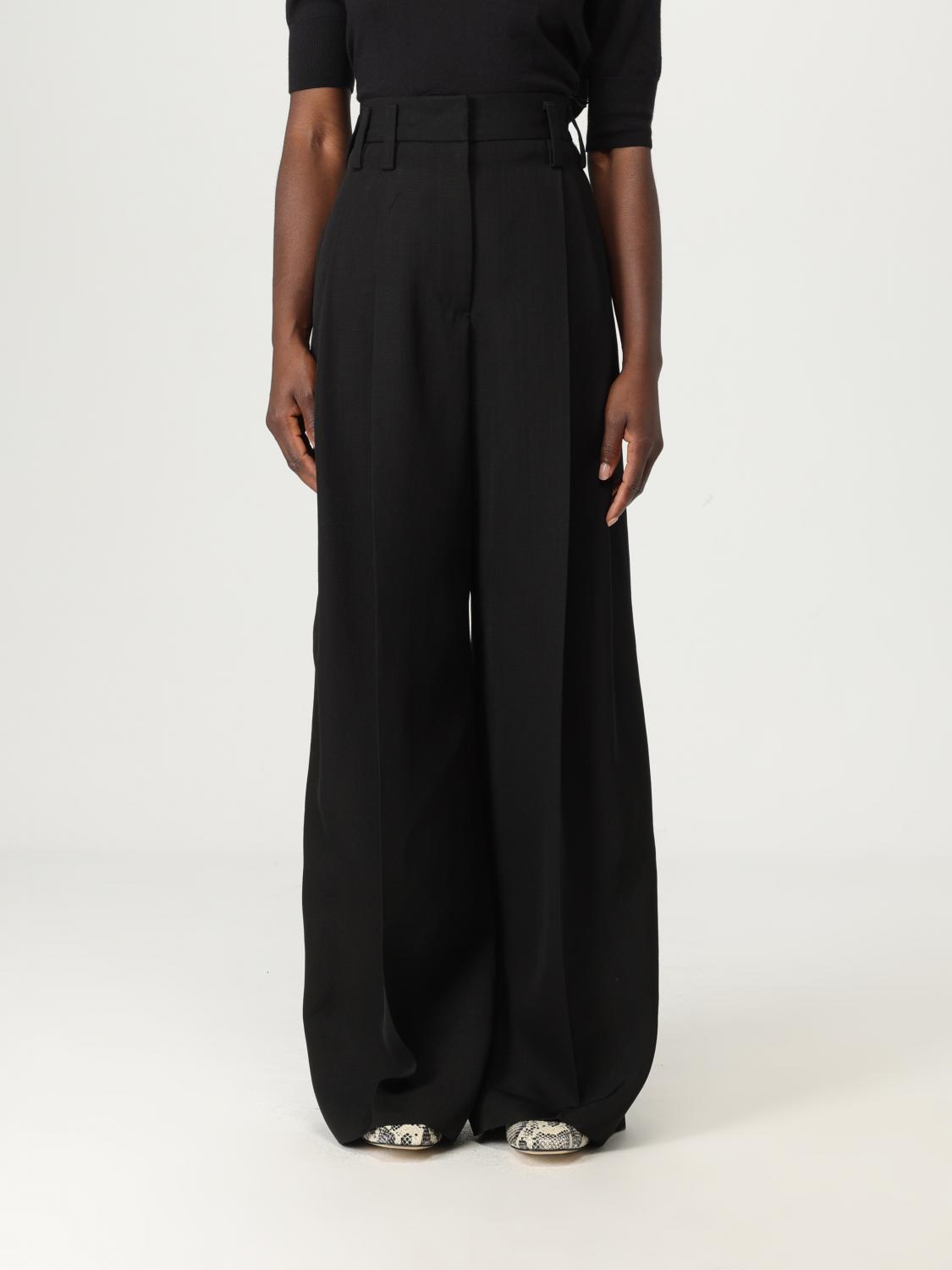 Jil Sander Damen Schwarz Pants Woman Color