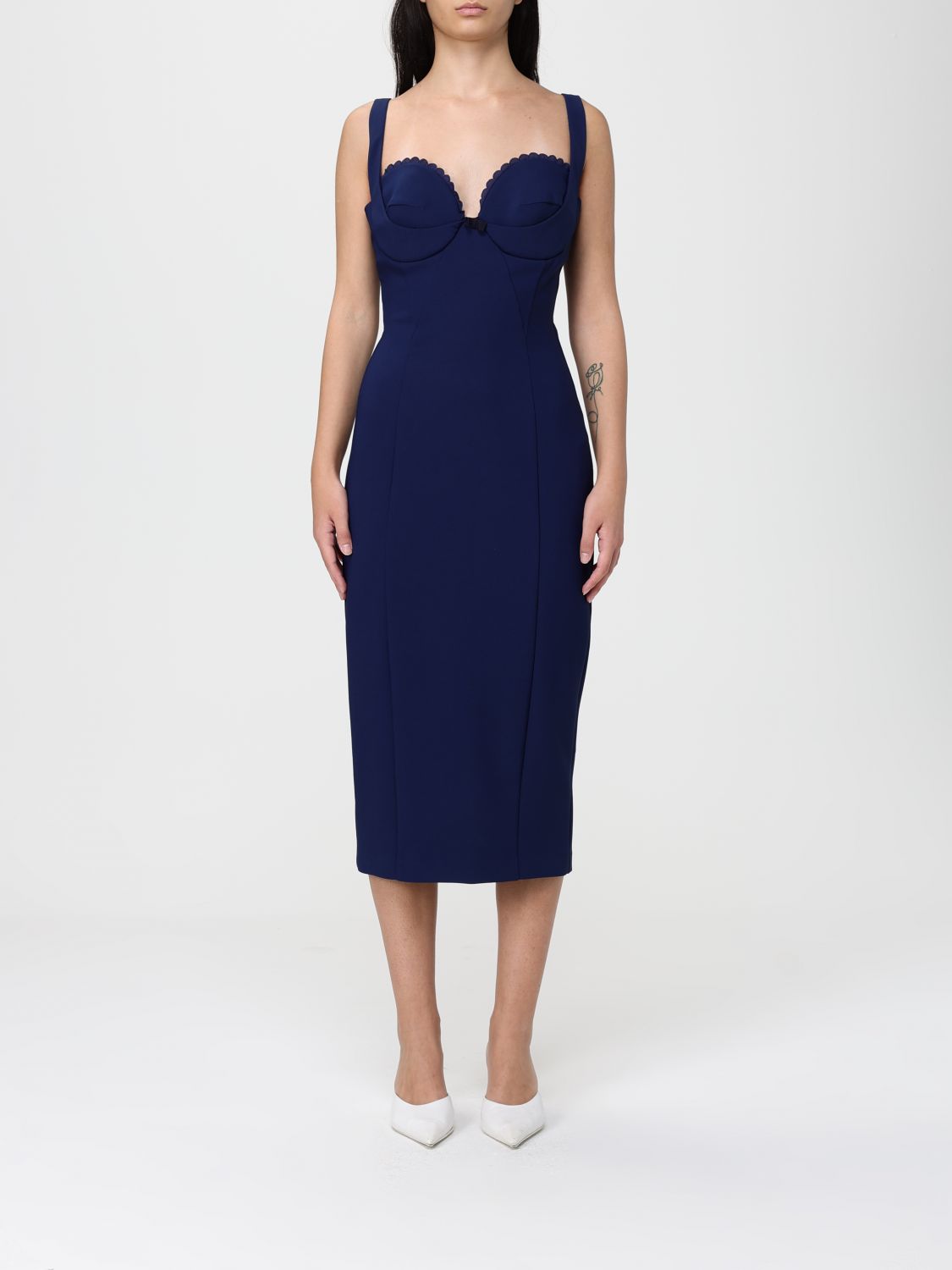 Elisabetta Franchi Dress  Woman Color Sea In Blue