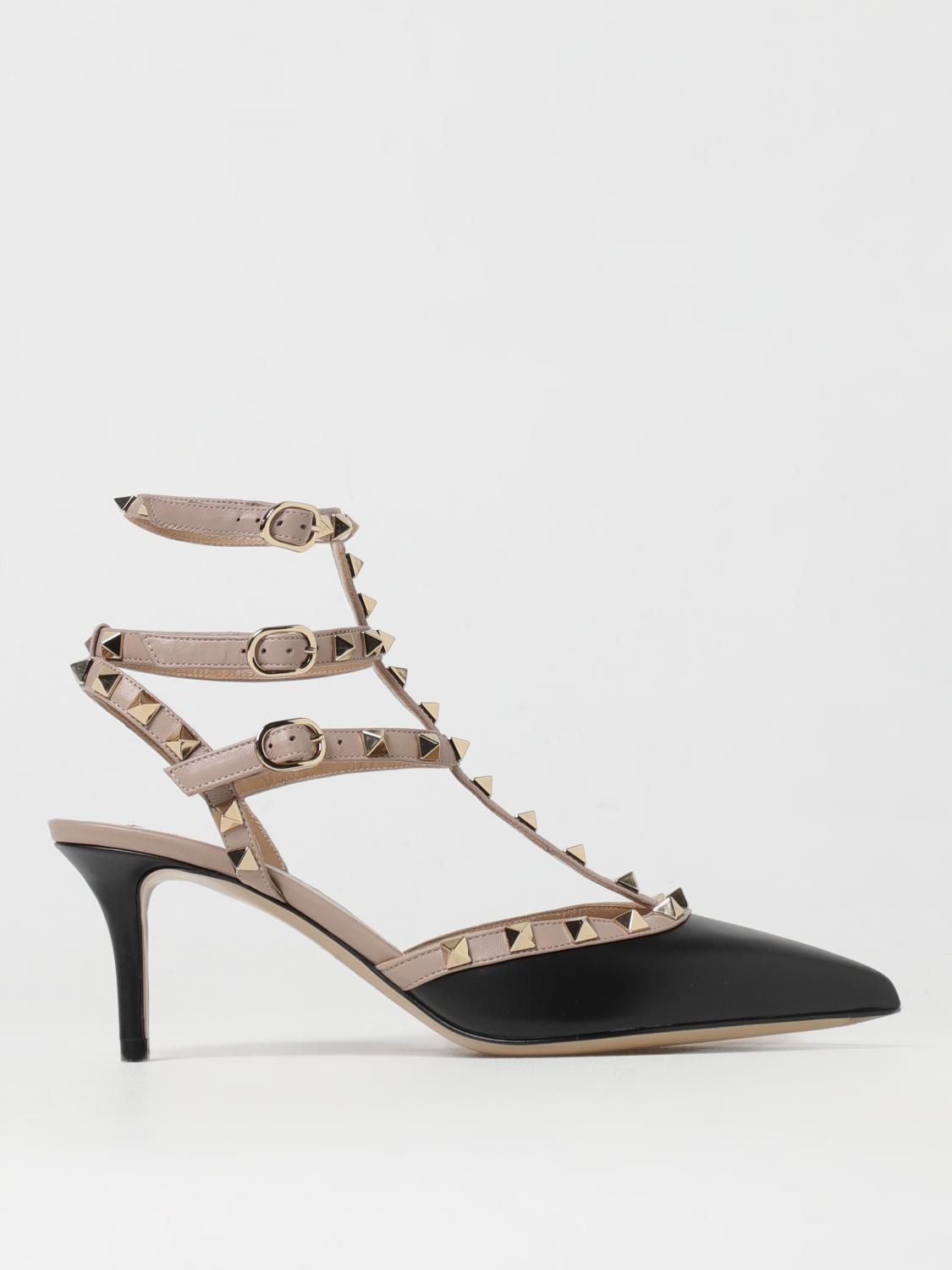Valentino Women's Two-tone Leather Rockstud Pumps | Size It 37.5 | 6w2s0375vod Color N91