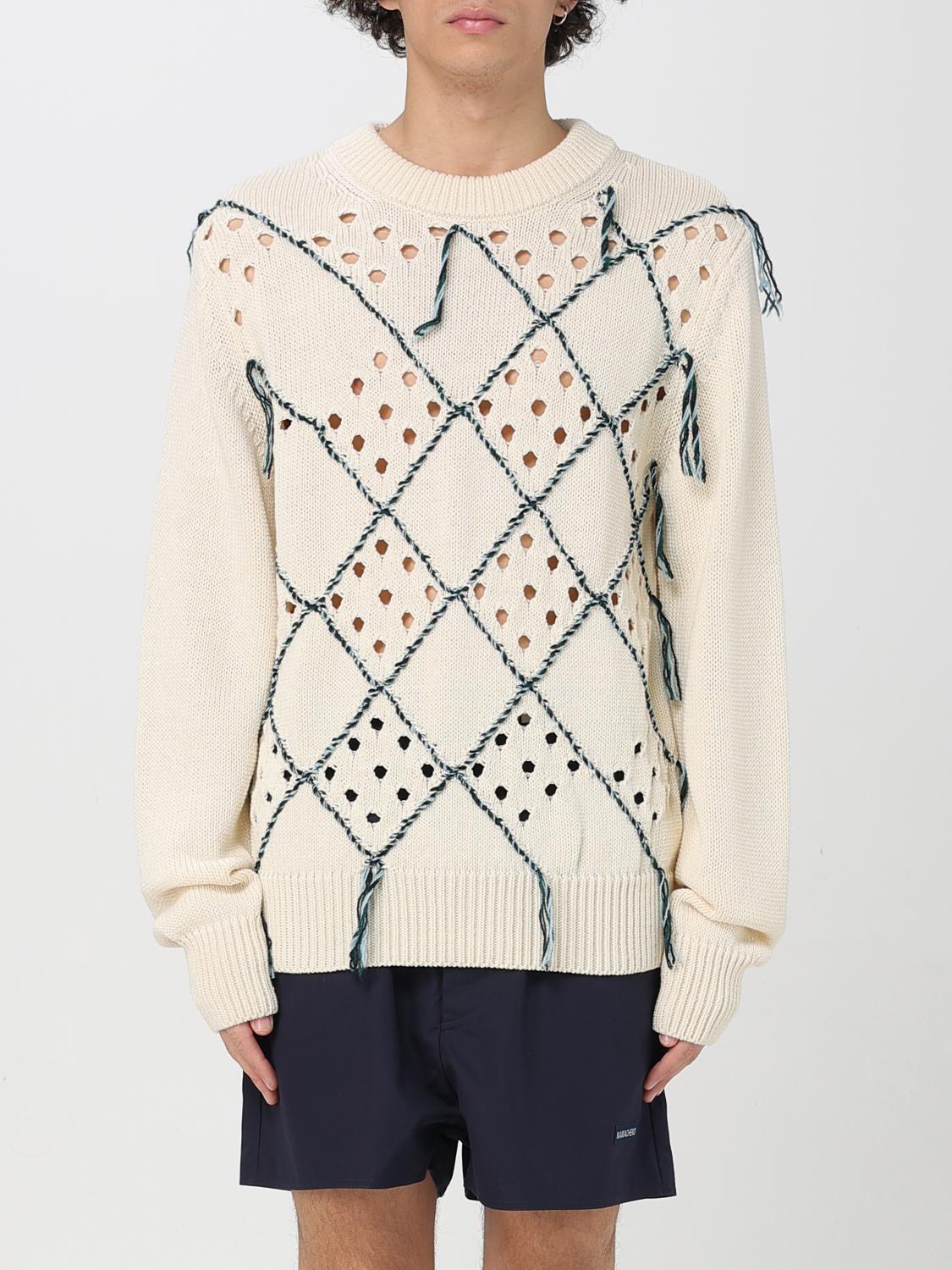 Namacheko Crewneck Sweater With Cut-out Diamond Pattern