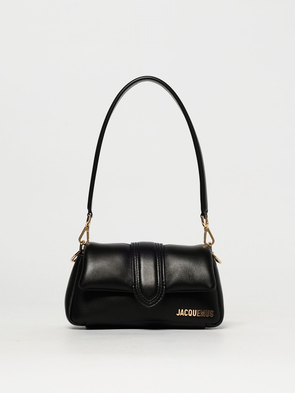 Jacquemus Womens Black Le Petit Bambino Puffy Leather Shoulder Bag In Black