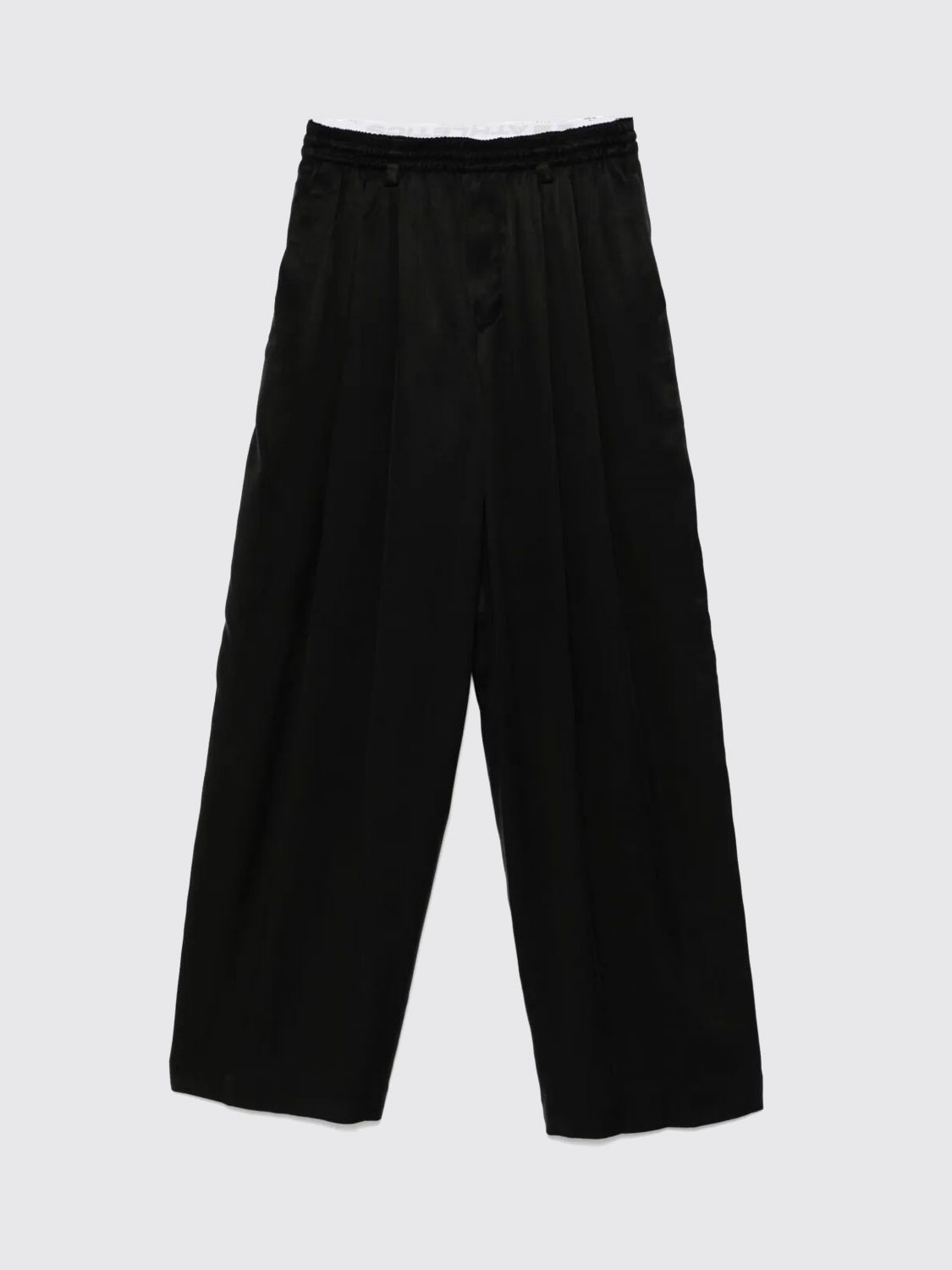 Alexander Wang Trouser W/ Turned Down Elastic Waistband In Black