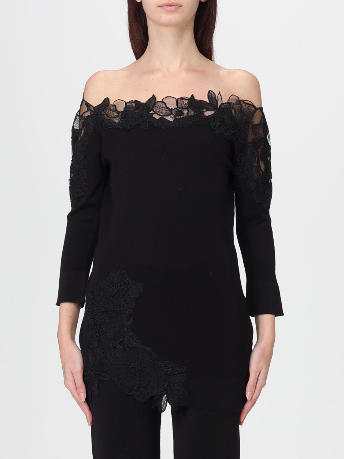 Ermanno Scervino Sweater  Woman Color Black In Black