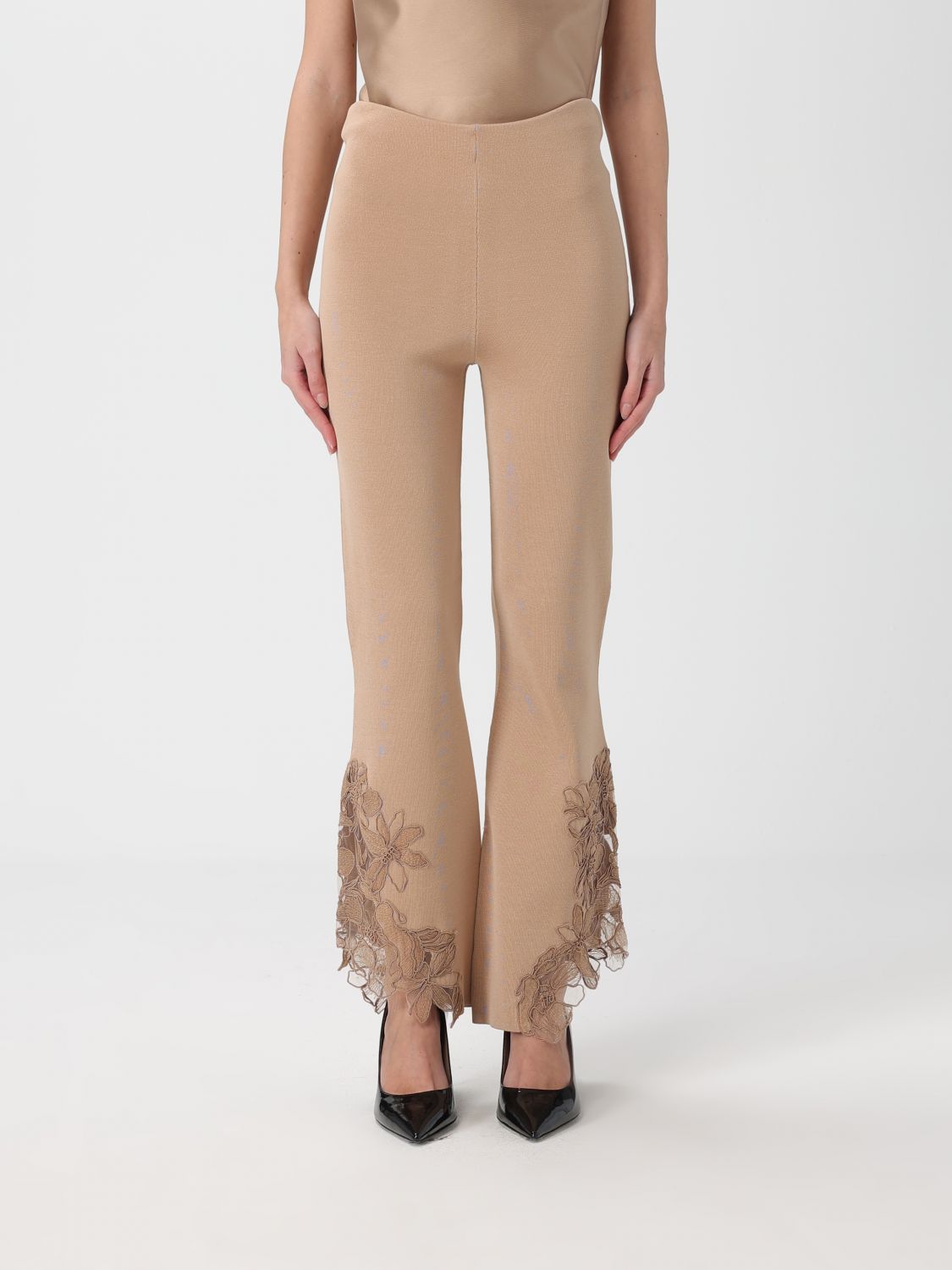 Ermanno Scervino Pants  Woman Color Beige In Brown