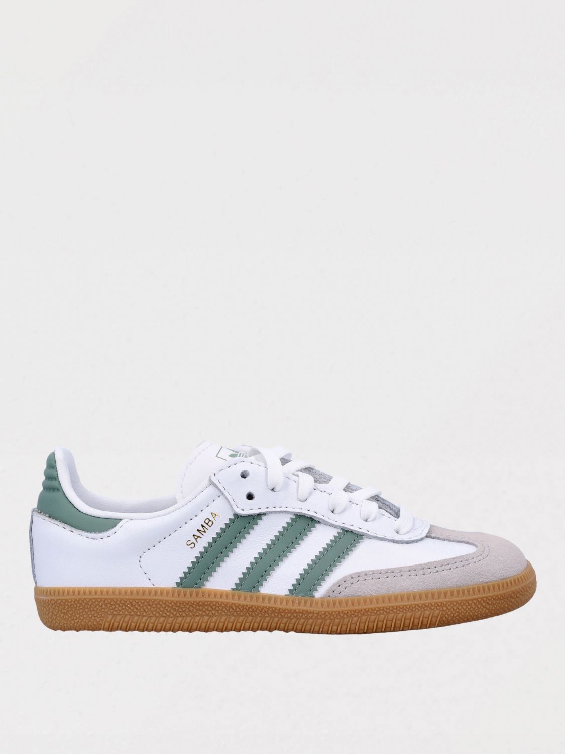 Adidas Originals Samba Og "cloud White/collegiate Green/gum" Sneakers In ホワイト