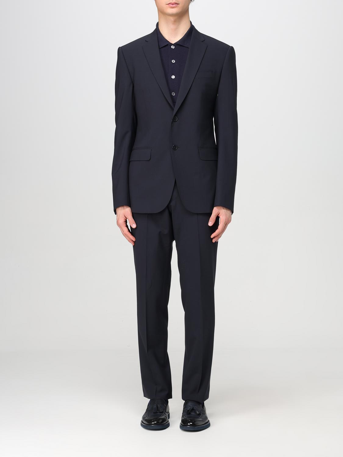 Emporio Armani Suit Men Color Blue In Blue