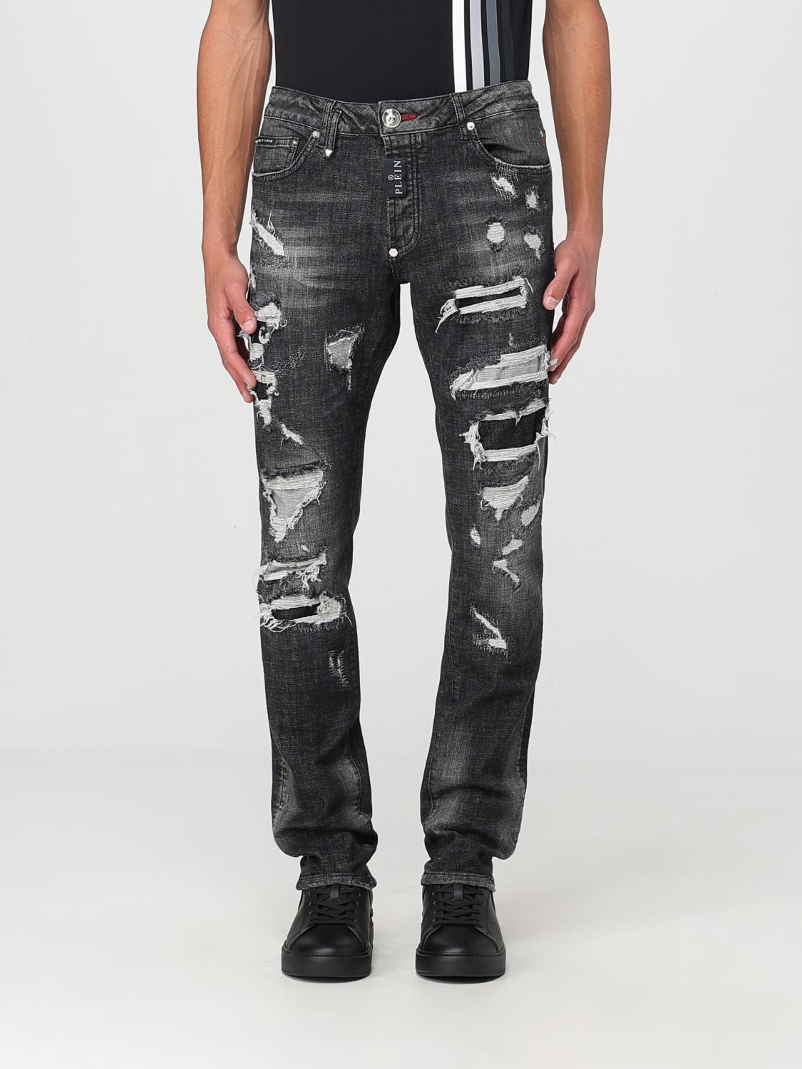 Philipp Plein Distressed-effect Jeans In Grey