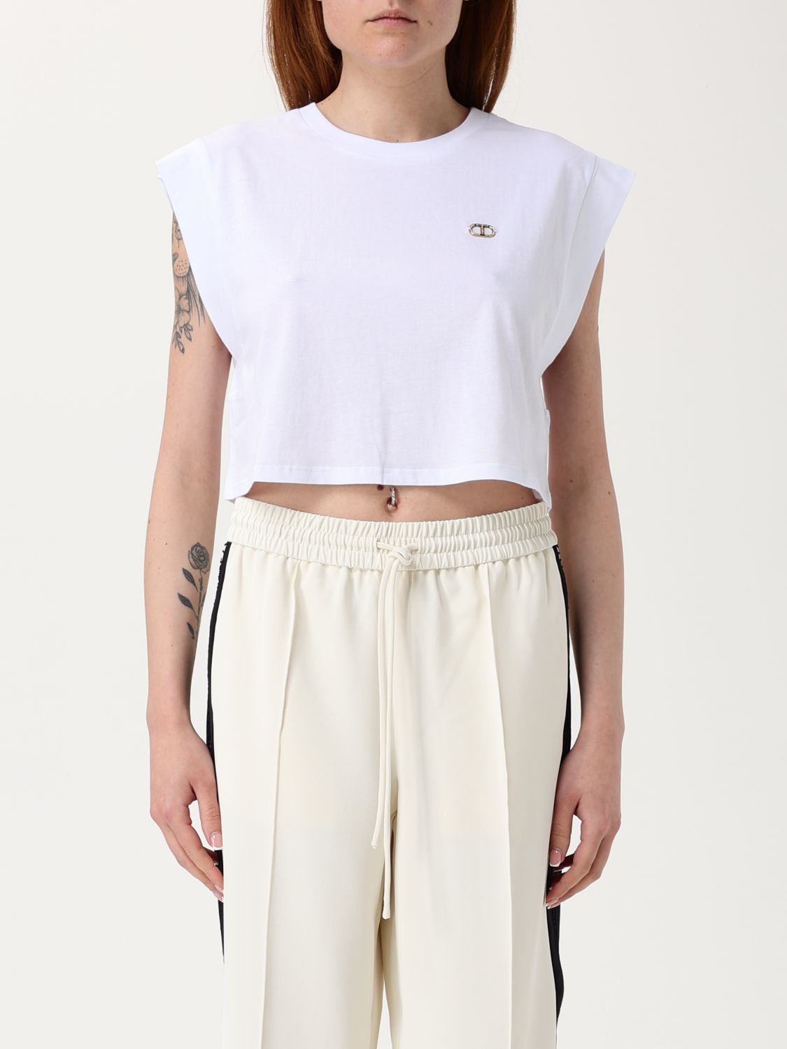 Twinset Cap-sleeve Cropped Top