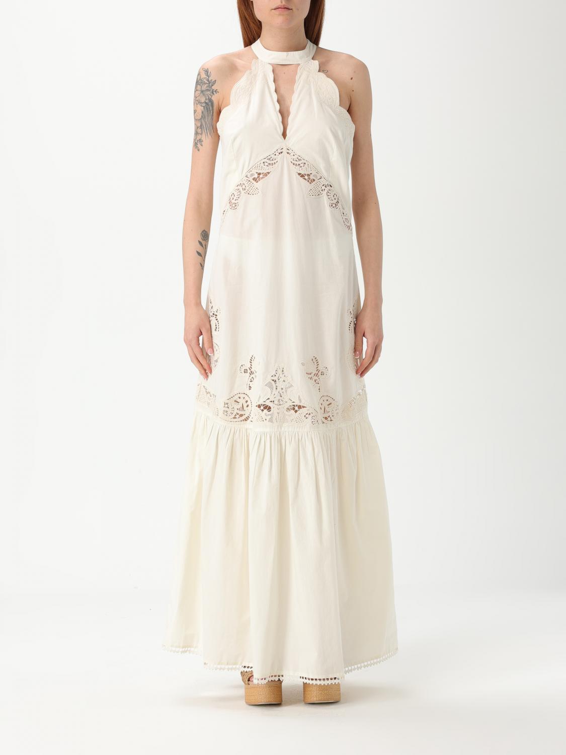 Shop Twinset Dress  Woman Color Ivory