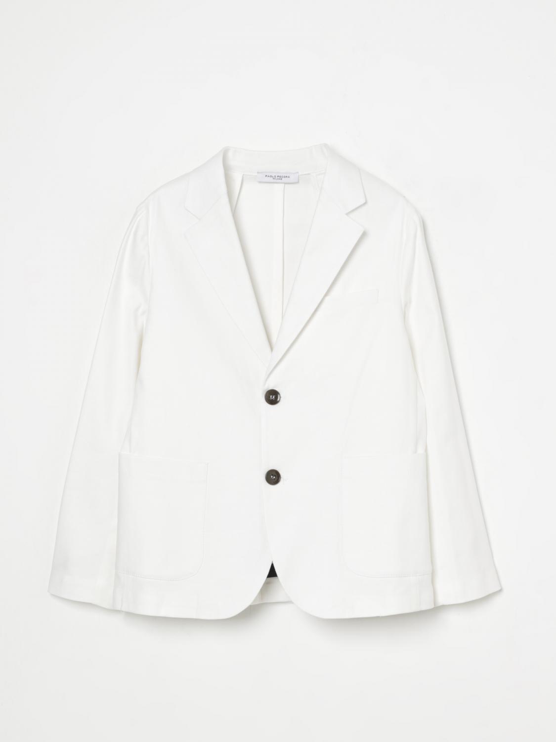 Paolo Pecora Jacket Kids Color White In White