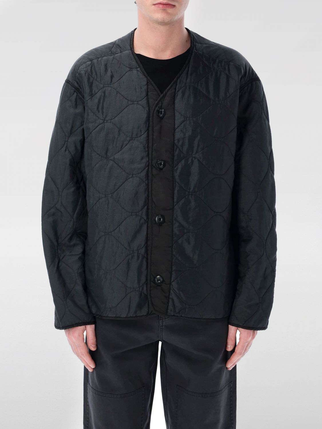 Oamc Peacemaker Quilted Black Jacket In ブラック
