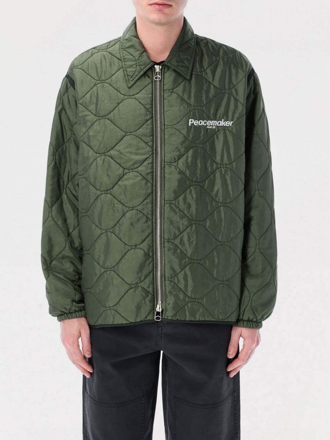 Oamc Peacemaker Zip-up Jacket In Forest Green In グリーン