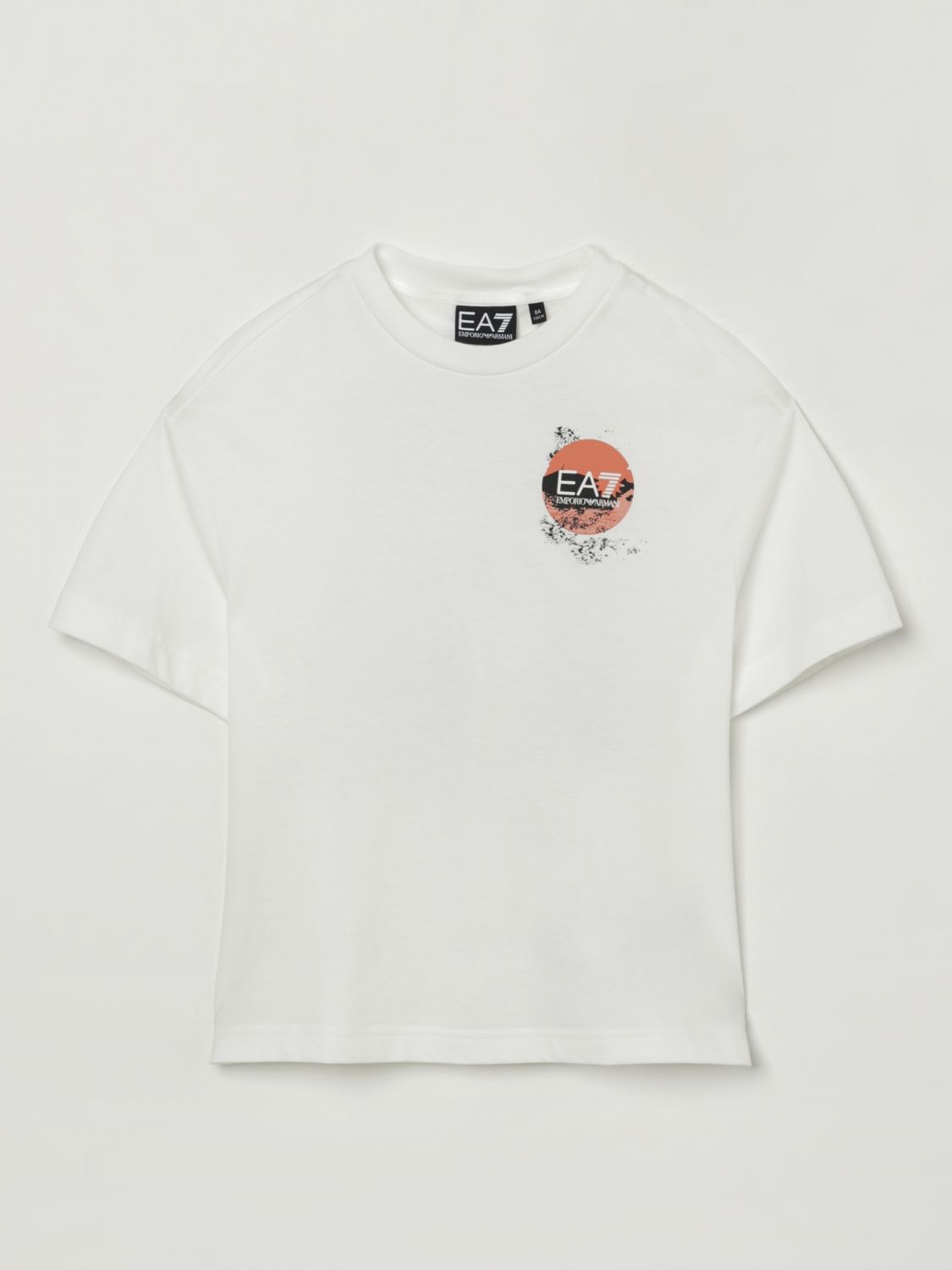 Shop Ea7 T-shirt  Kids Color White