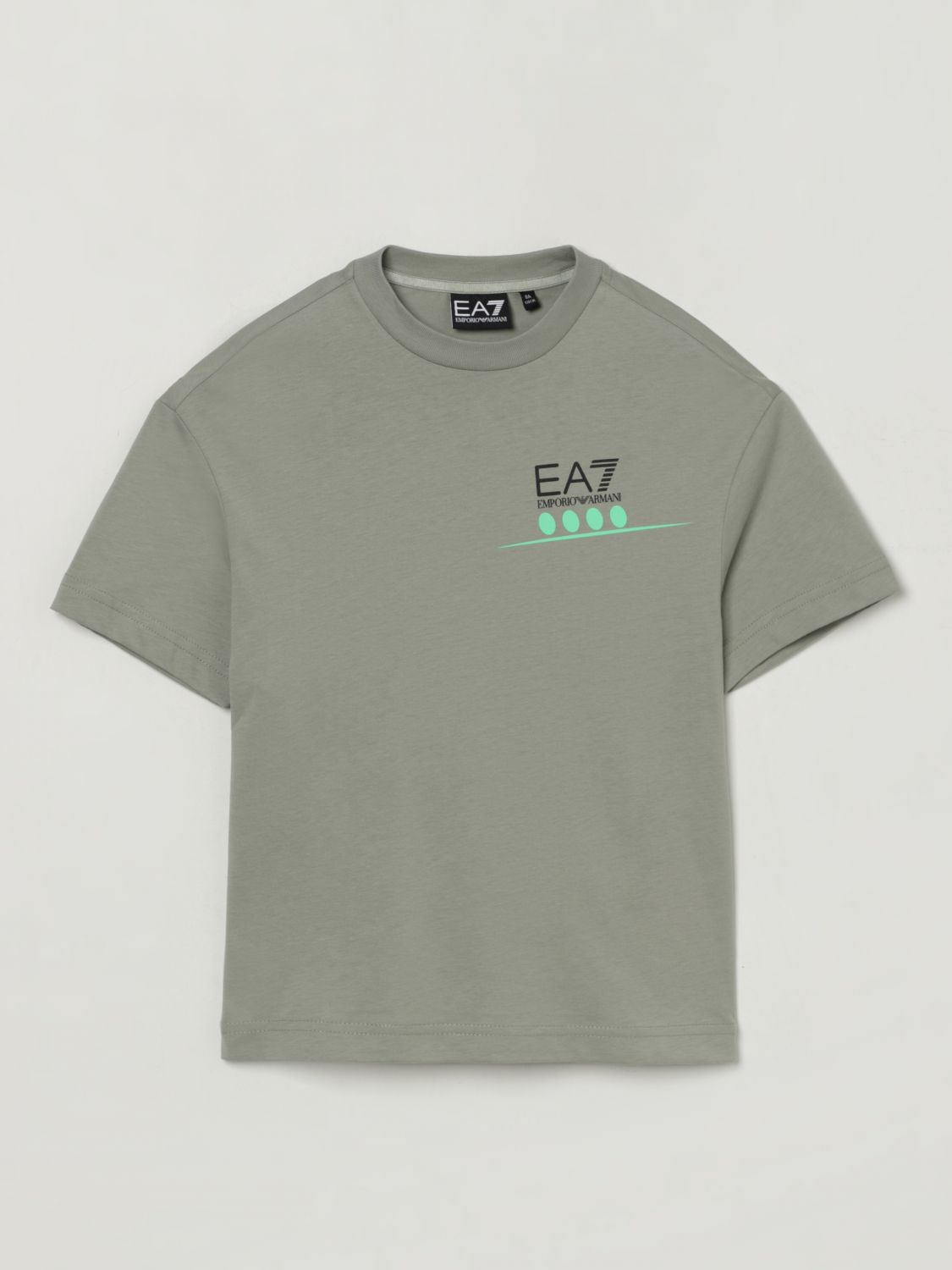 Shop Ea7 T-shirt Kids Color Green