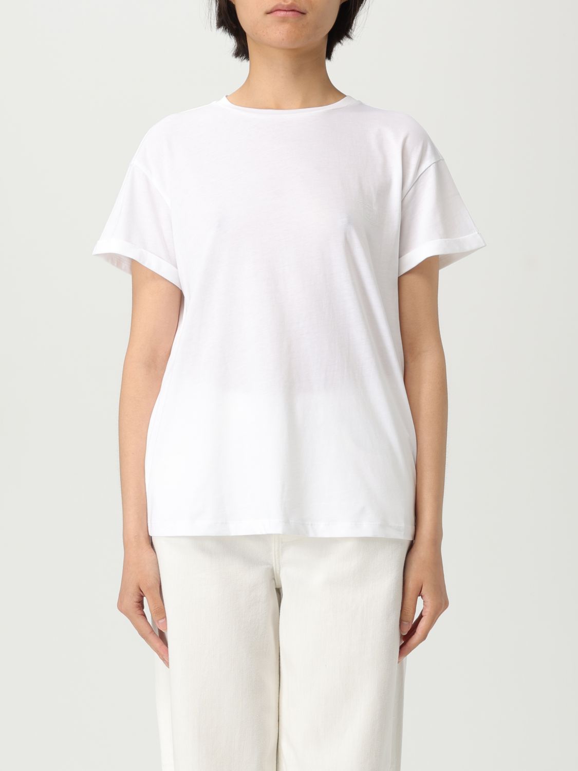 Liu •jo T-shirt Basic In Cotone Con Mini Logo Liu Jo