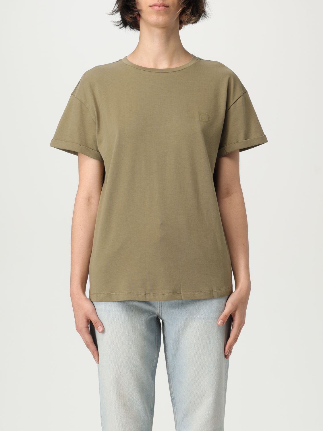 Liu •jo T-shirt Basic In Cotone Con Mini Logo Liu Jo
